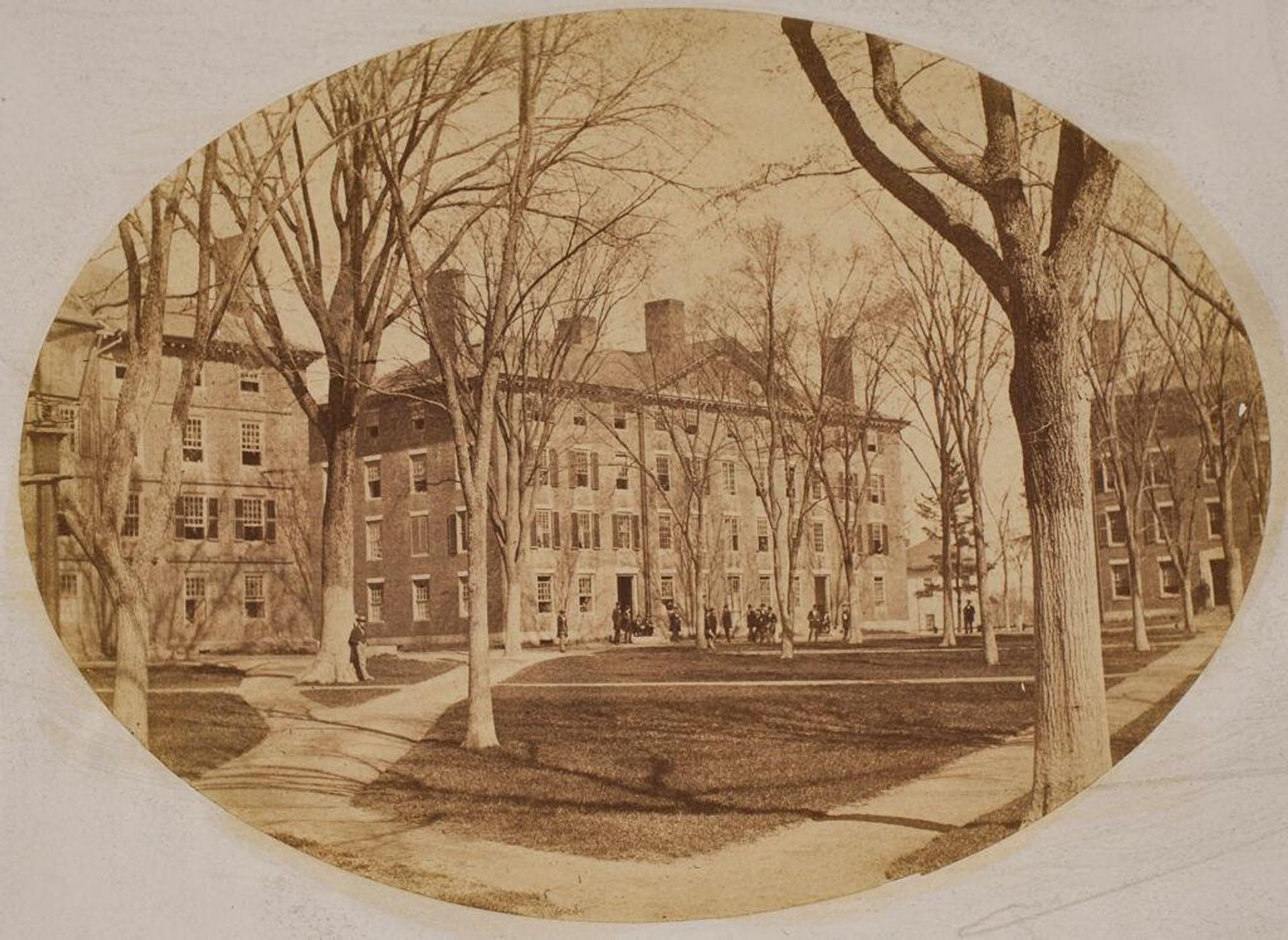 Hollis Hall, Stoughton Hall, and Holworthy Hall by John Adams Whipple