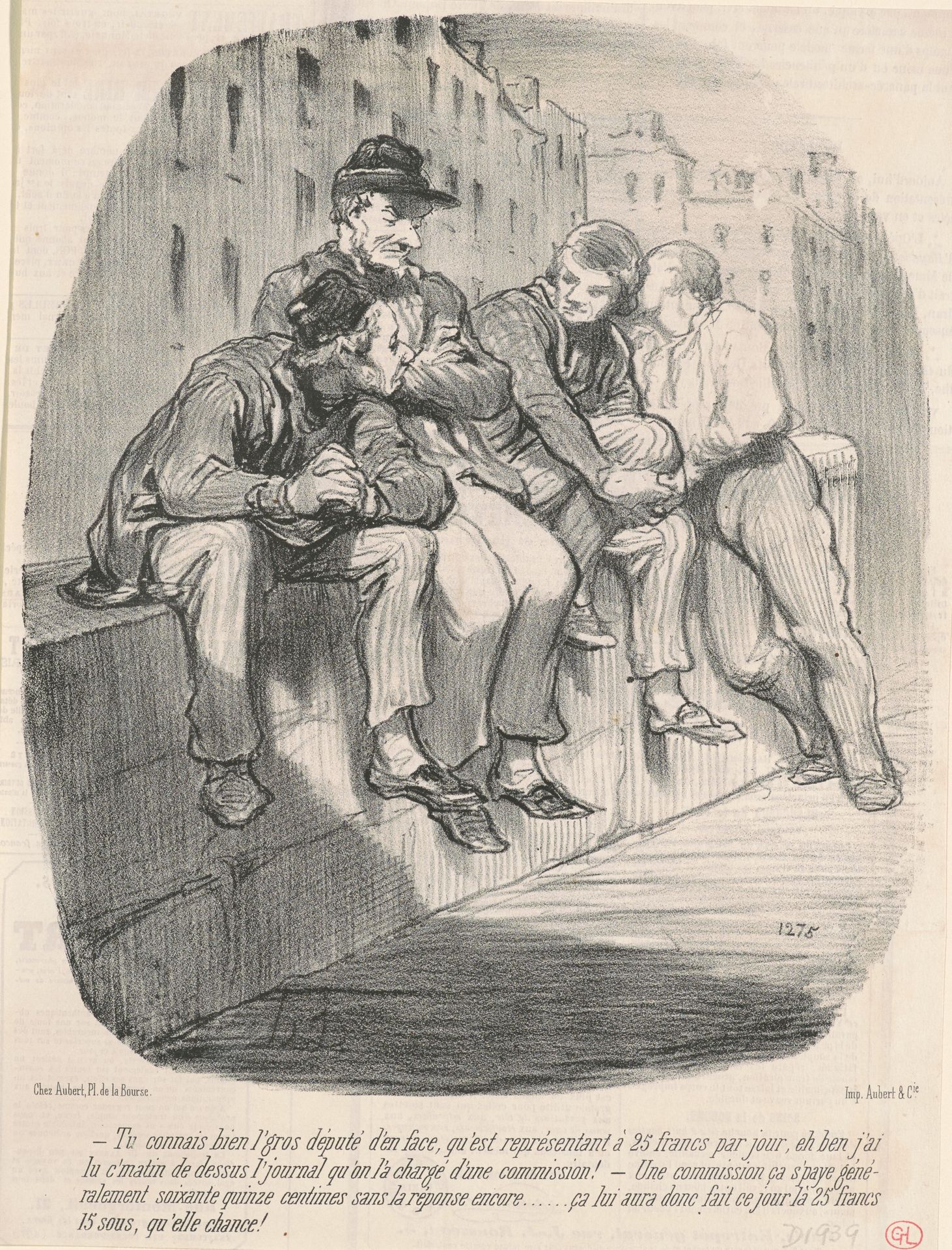 Tu connais bien l'gros député d'en face ... by Honoré Daumier