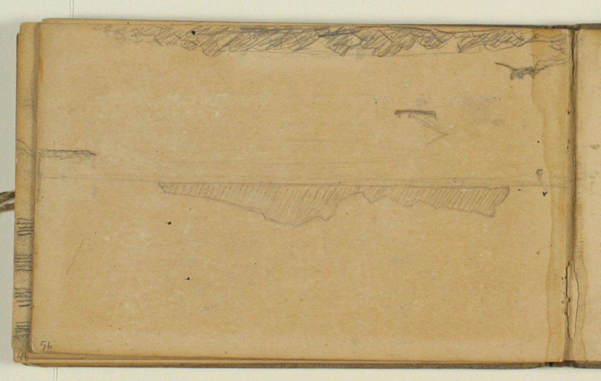 Studier af bjerglandskab ved hav by Niels Larsen Stevns