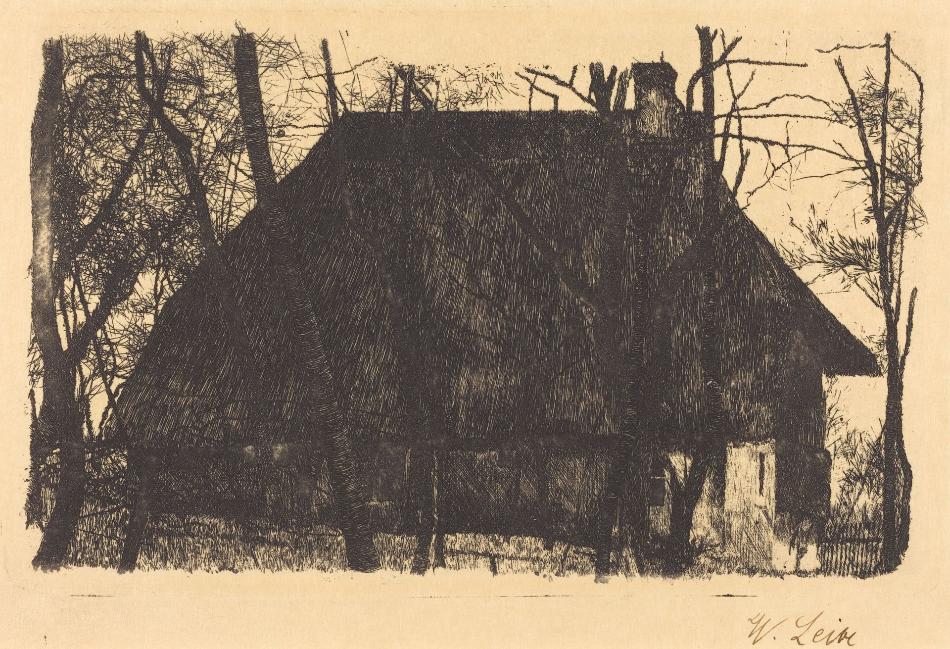 Farmhouse by Wilhelm Leibl