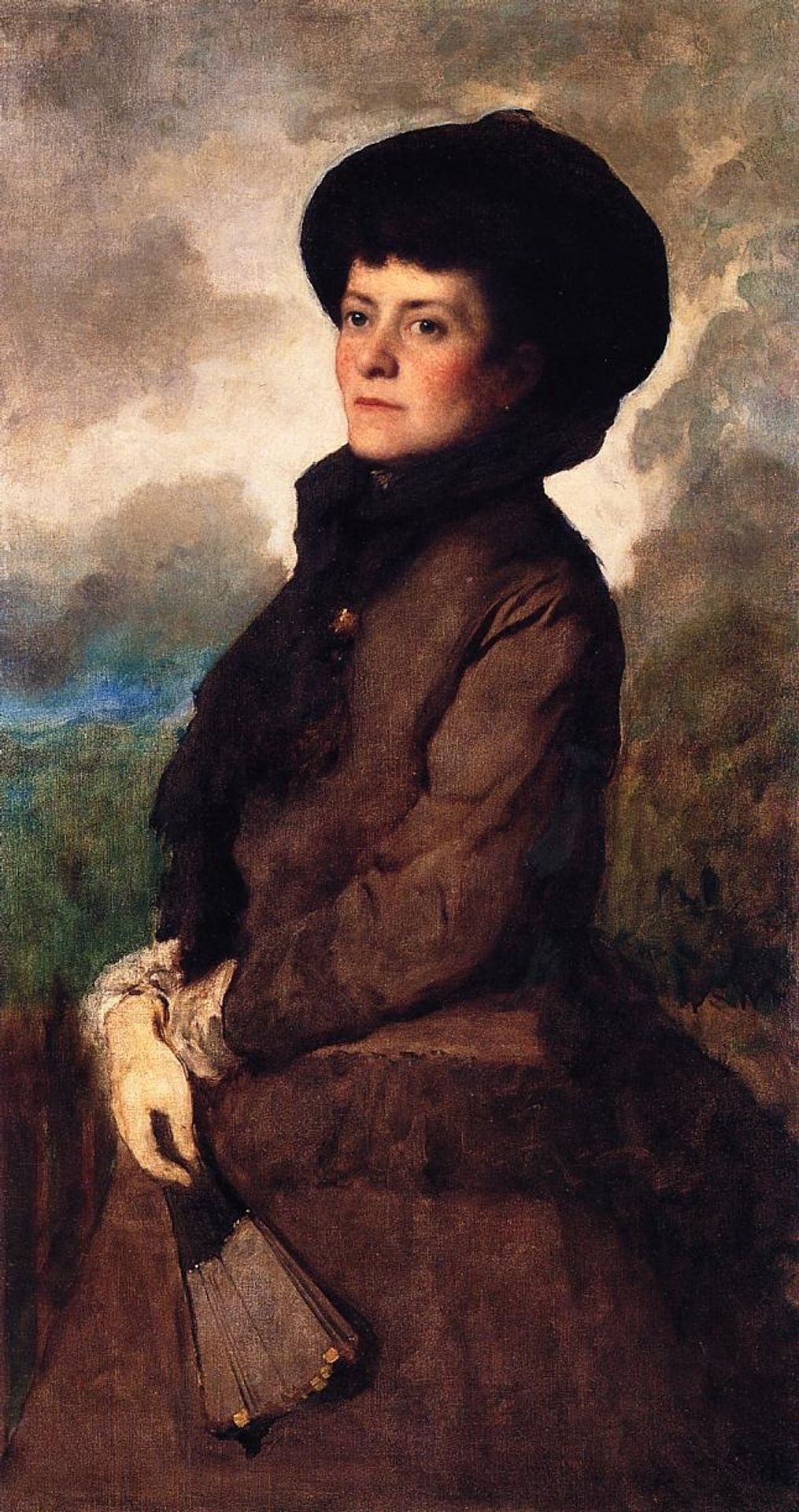 Ethel Eastman Johnson Conkling with Fan by Eastman Johnson