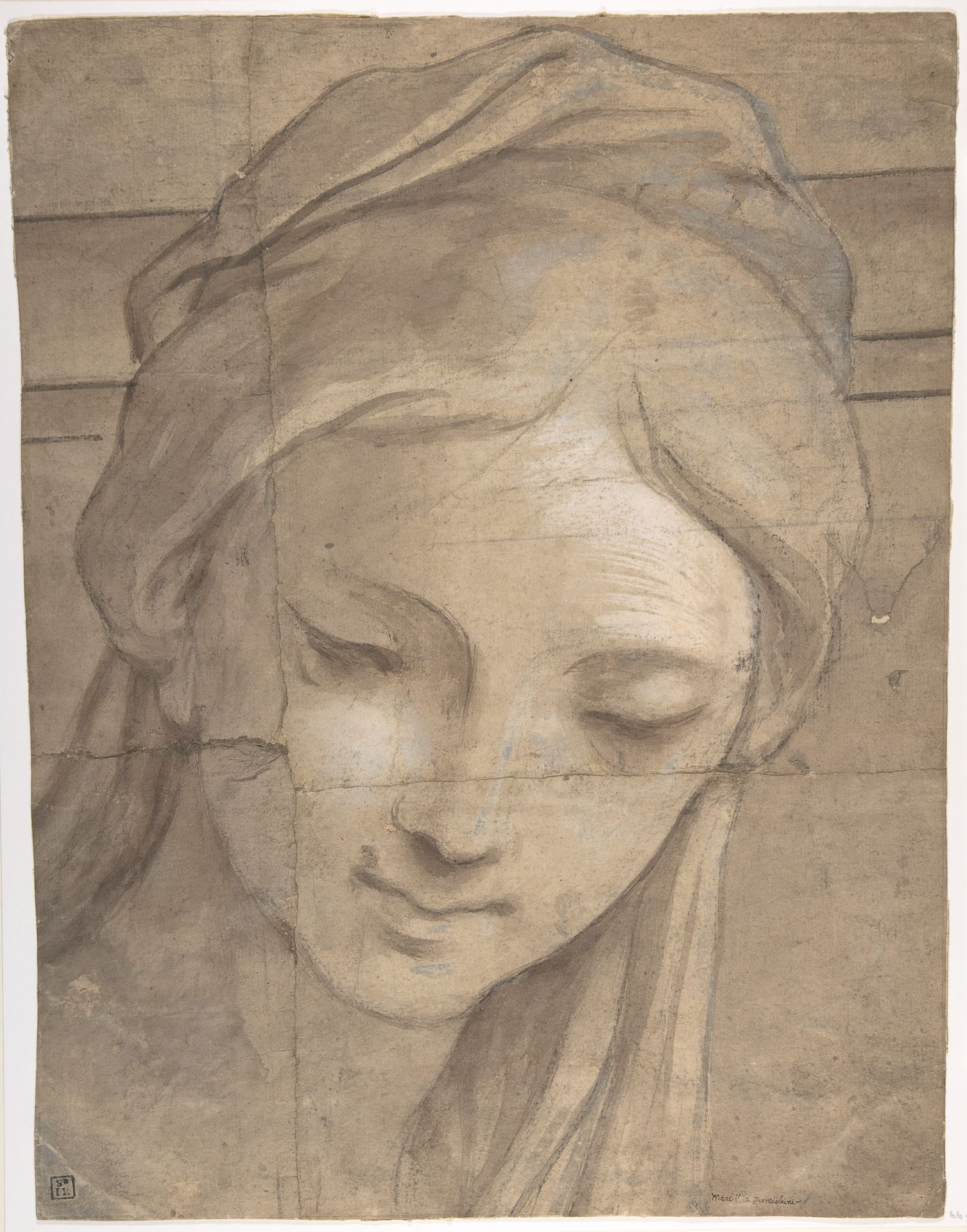 Head of a Young Woman in Three-Quarter View Facing Left by Carlo Cignani