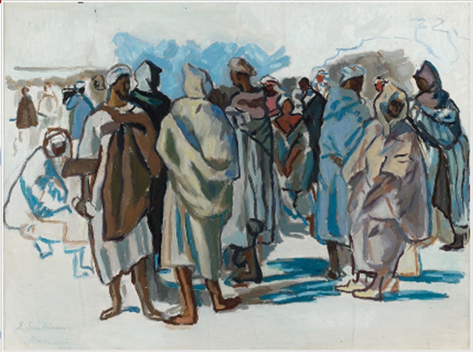 Market in Marrakesh by Zinaida Serebriakova