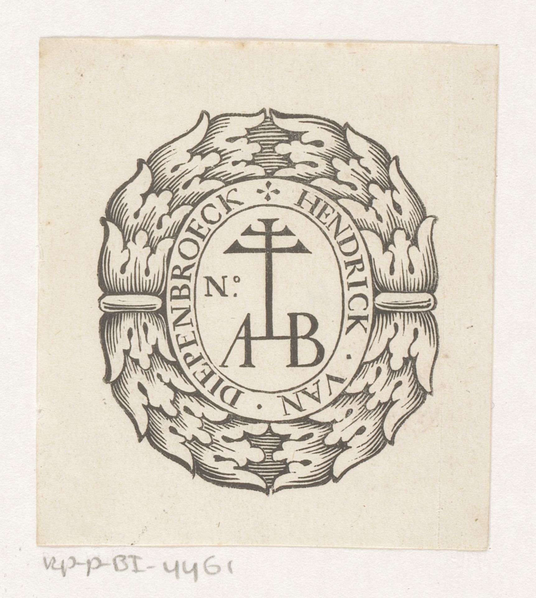 Vignet van Hendrick van Diepenbroeck by Anonymous
