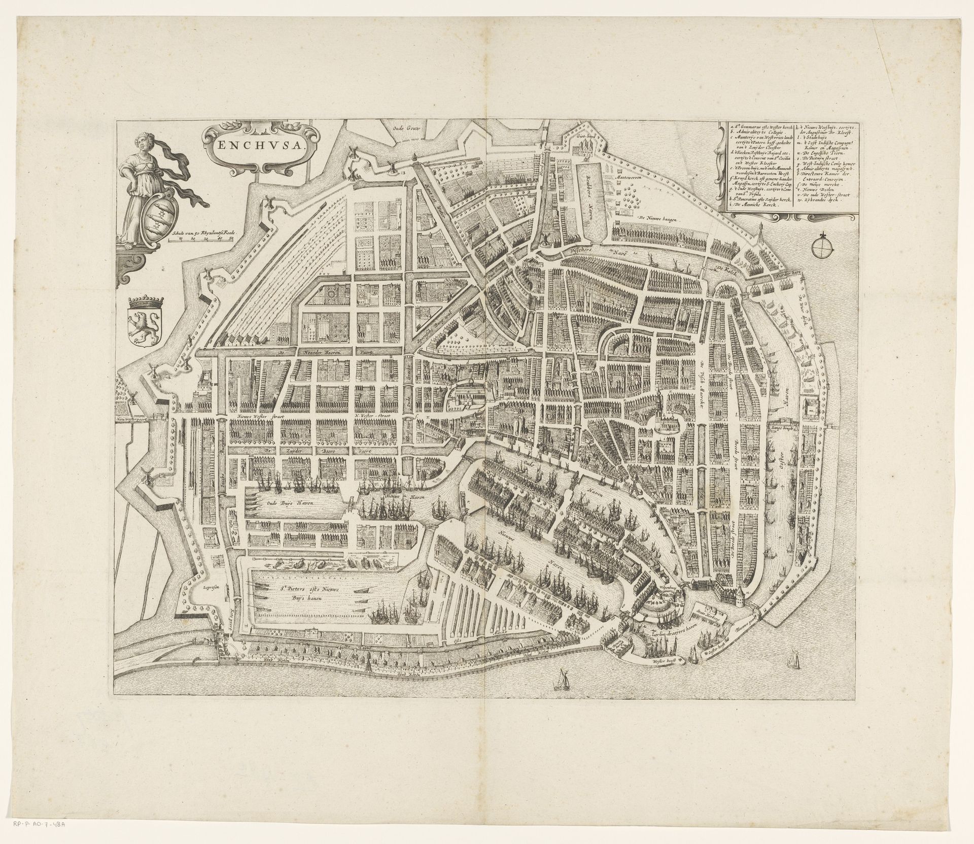 Plattegrond van Enkhuizen by Anonymous