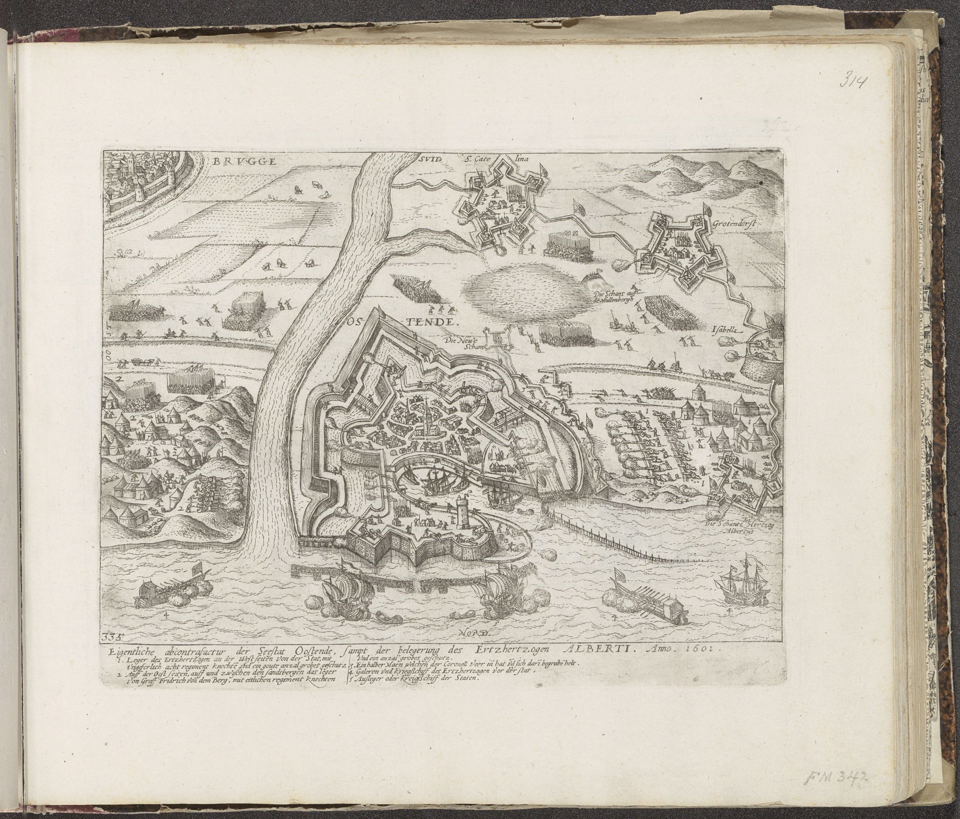 Beleg van Oostende, 1601 by Frans Hogenberg