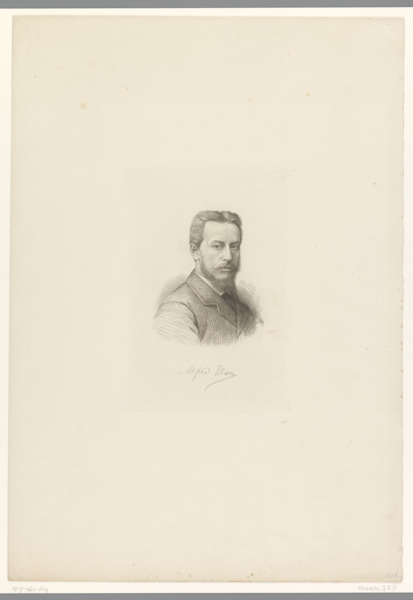 Portret van Alfred Elsen by Jean Baptiste Pierre Michiels