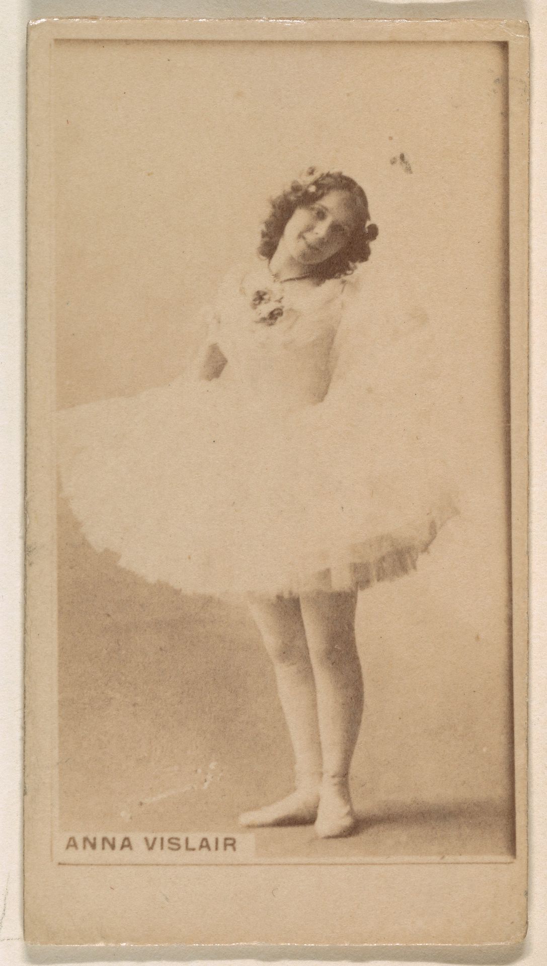 Anna Vislair, from the Actresses series (N245) issued by Kinney Brothers to promote Sweet Caporal Cigarettes by Kinney Brothers Tobacco Company