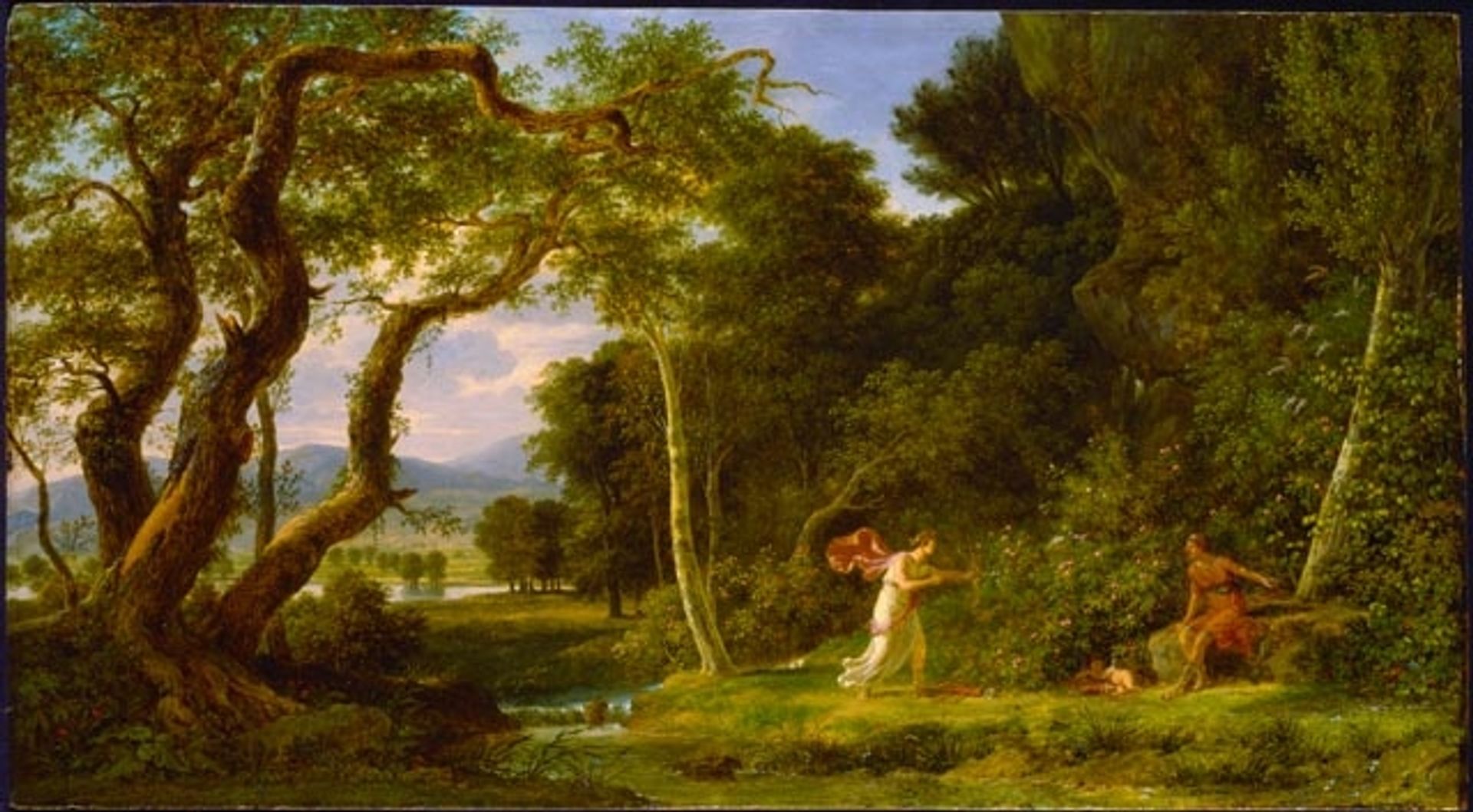 Cephisa Shoots Cupid's Bow - a Scene from Montesquieu's Céphise Et L'amour published in 1725 by Pierre-Henri de Valenciennes