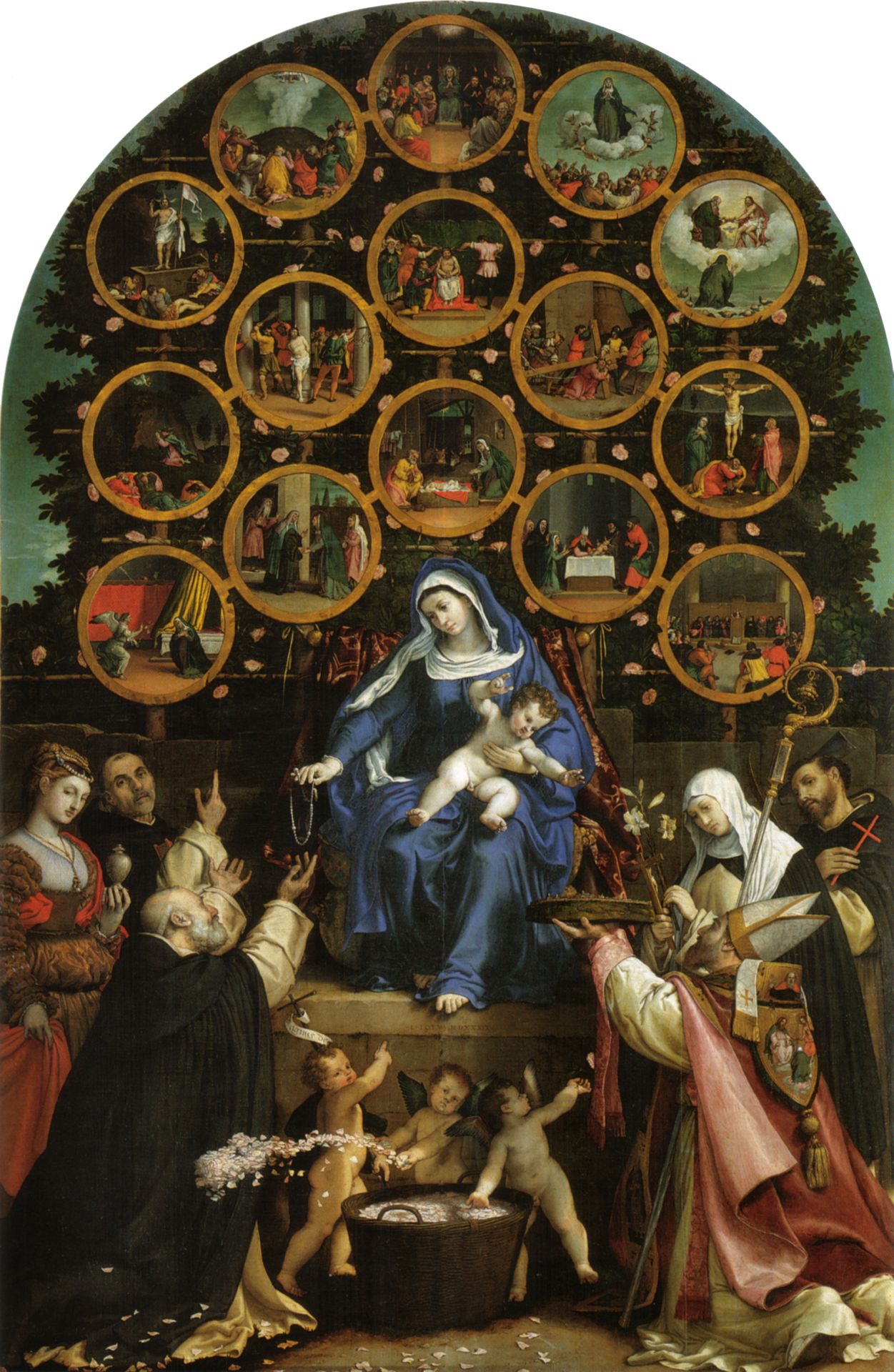 Madonna of the Rosary by Lorenzo Lotto