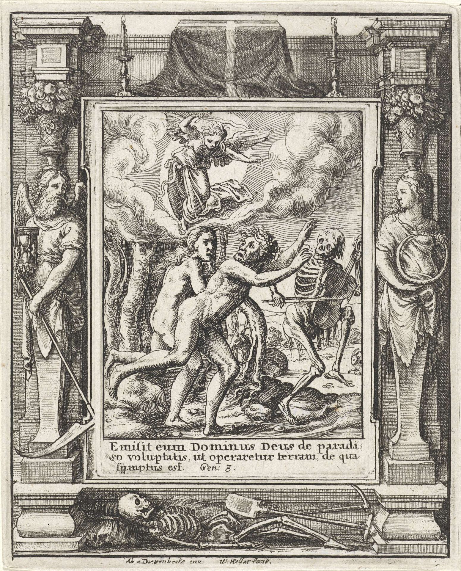 Expulsion from Paradise by Wenceslaus Hollar