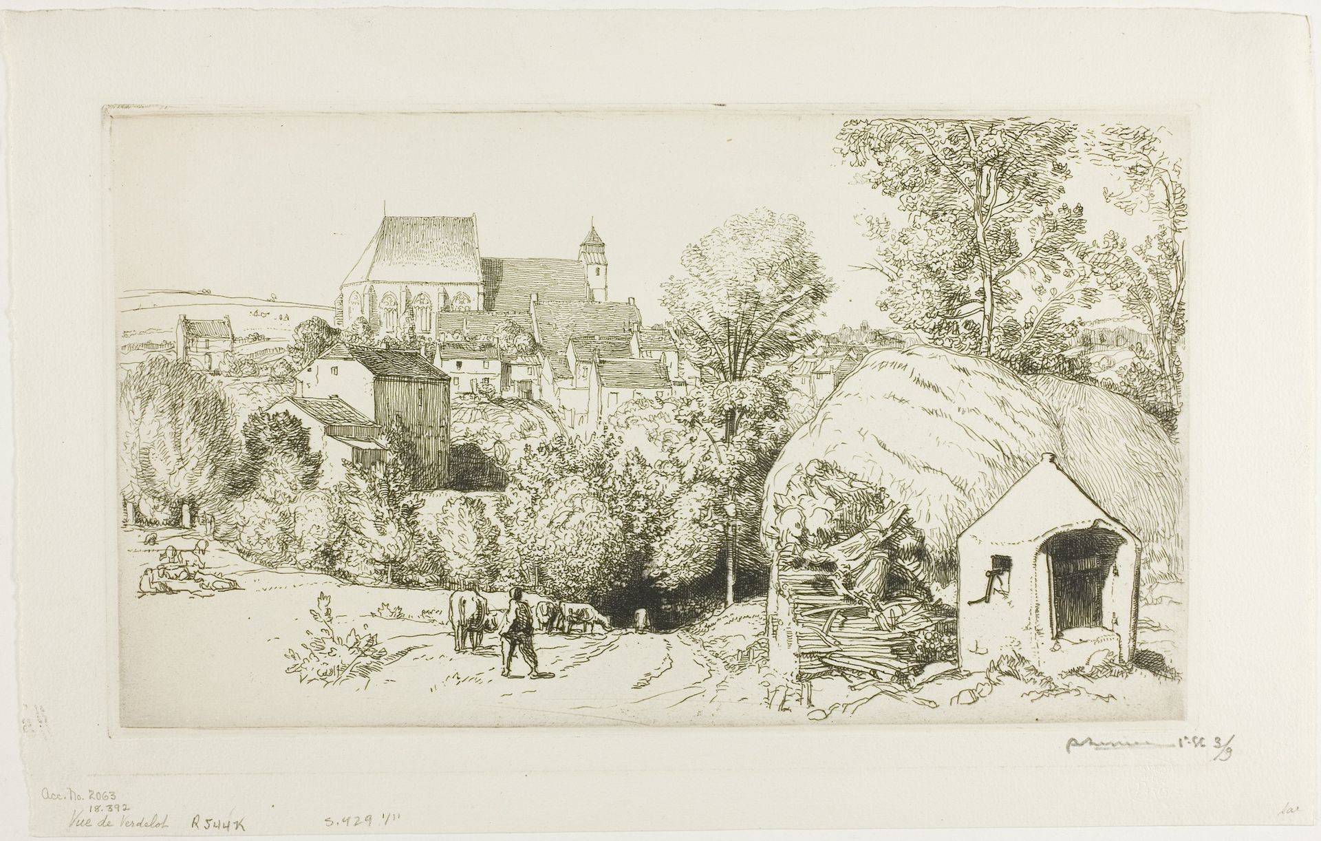 View of Verdelot by Auguste-Louis Lepère
