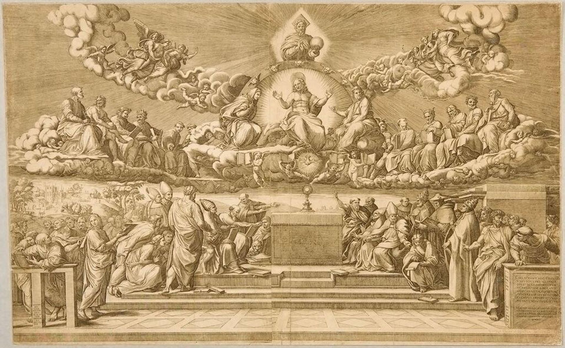 Dispute of the Sacrament by Giorgio Ghisi