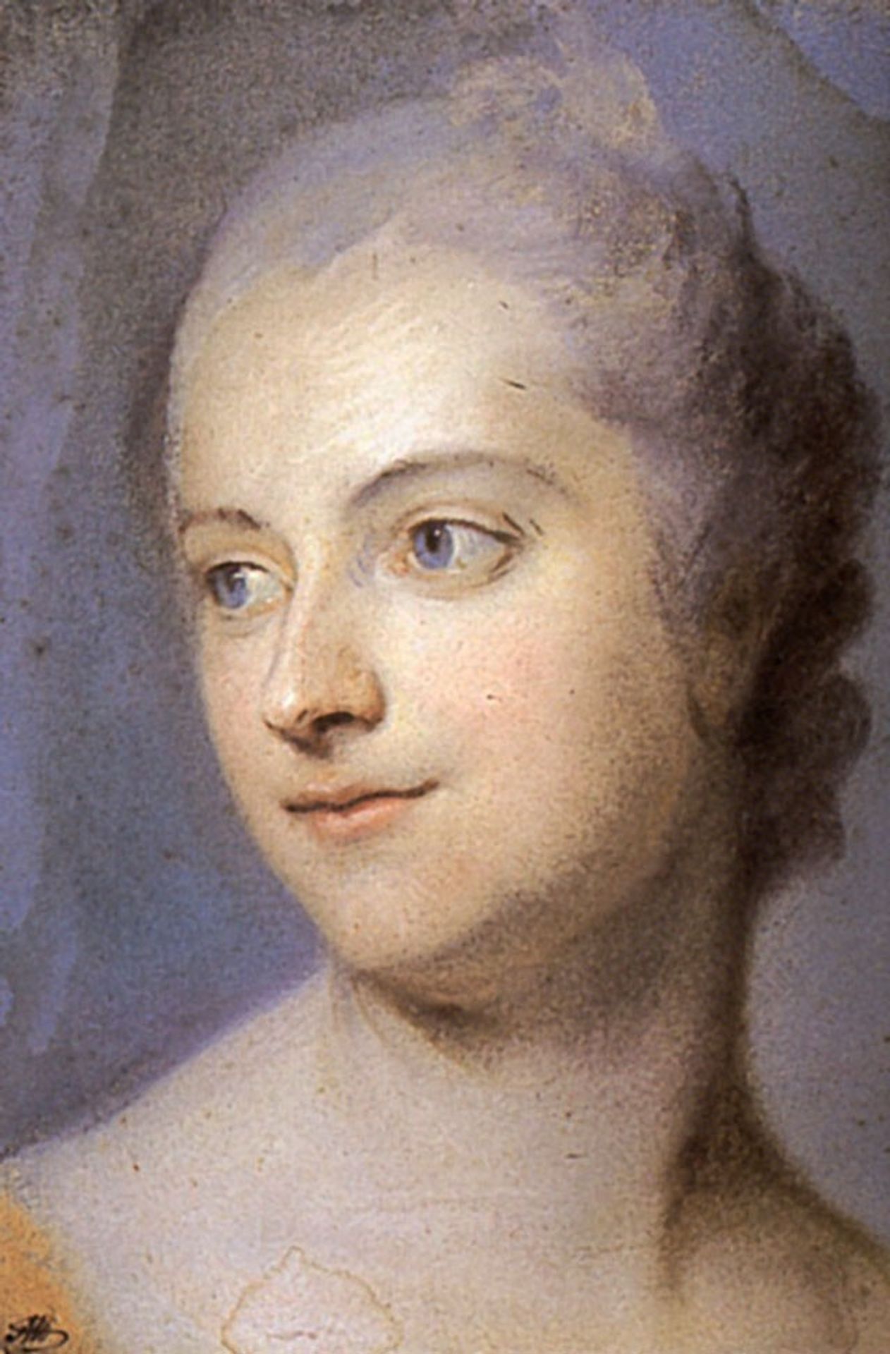 Preparation to the portrait of Madame de Pompadour by Maurice Quentin de La Tour
