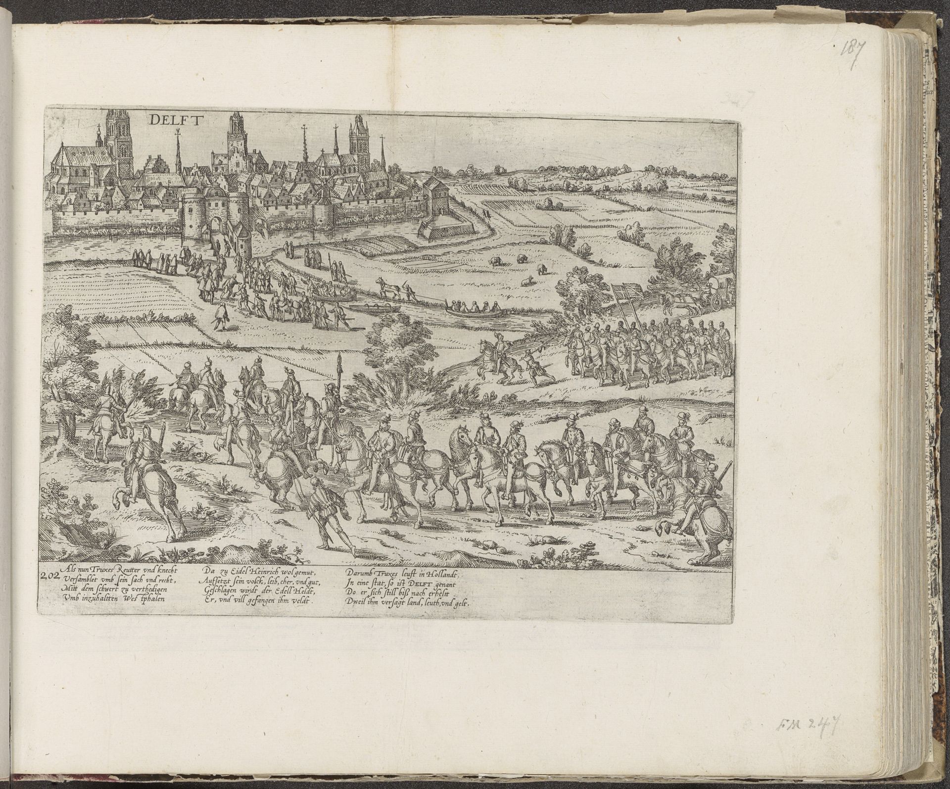 Truchsess trekt naar Delft, 1584 by Frans Hogenberg