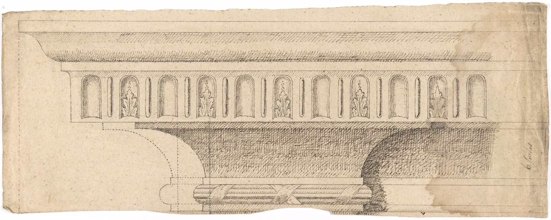Design for the Upper Part of an Entablature by Anonymous