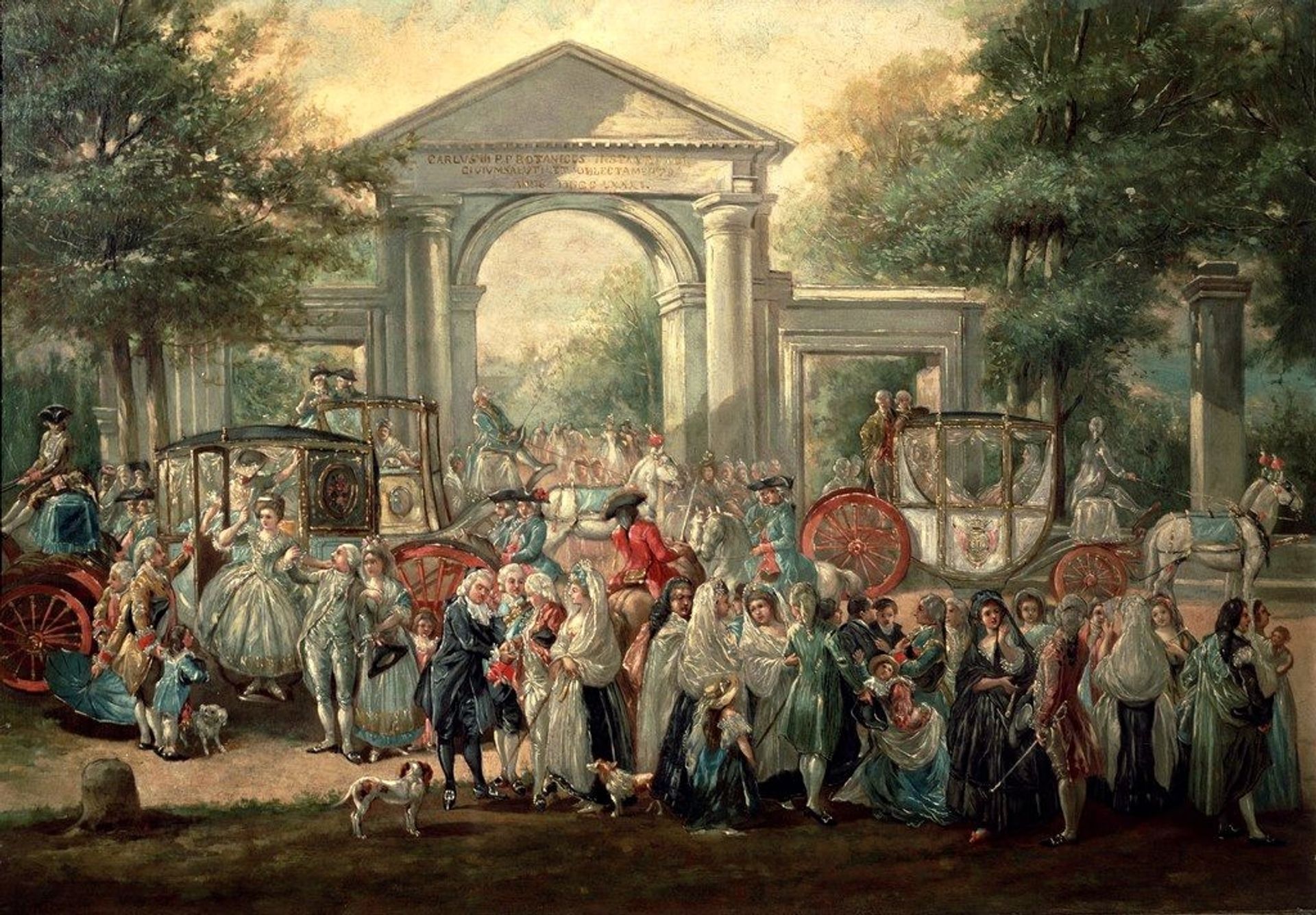 A Fiesta in a Botanical Garden by Luis Paret y Alcázar