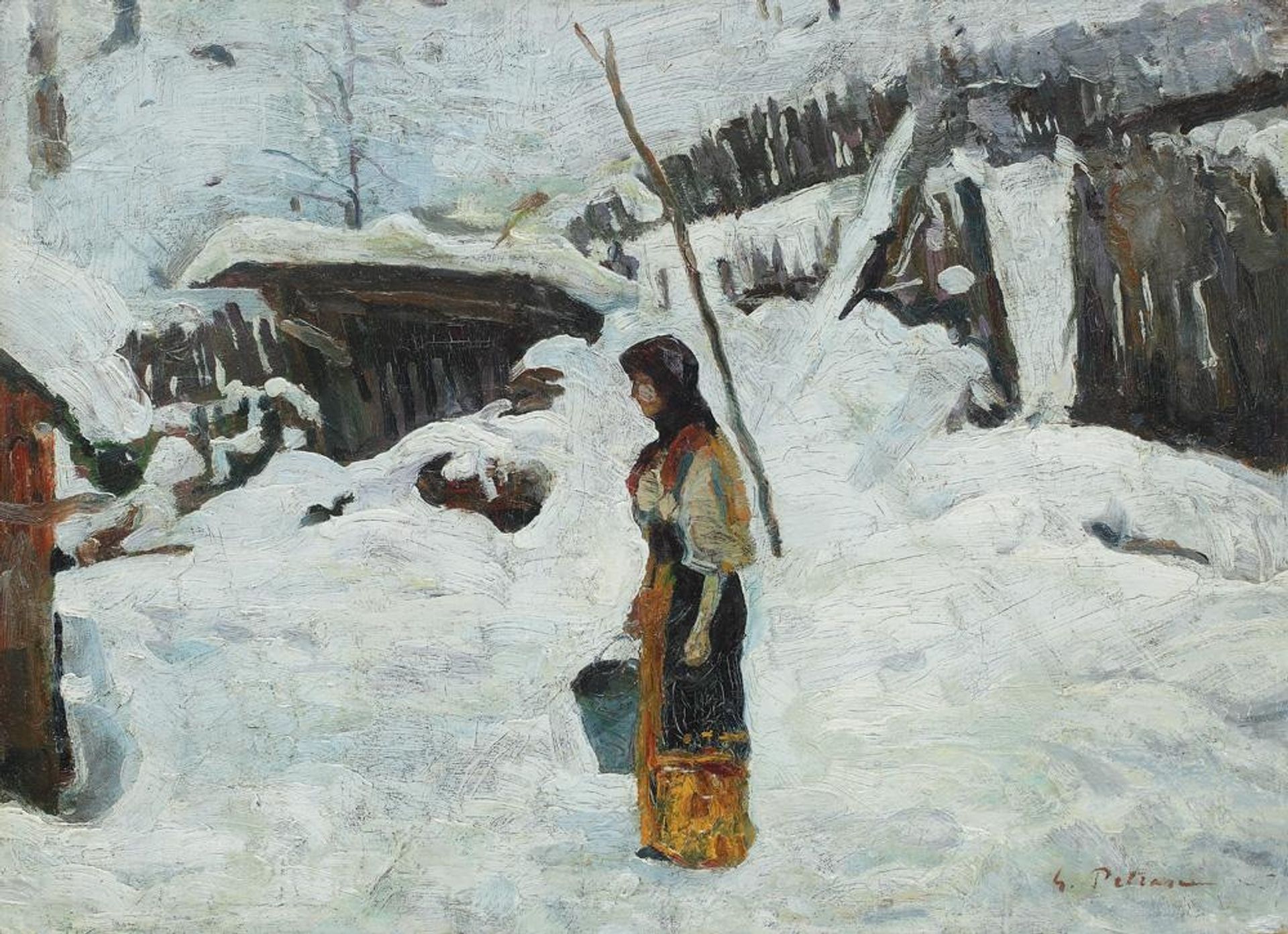 Harsh Winter by Gheorghe Petrascu