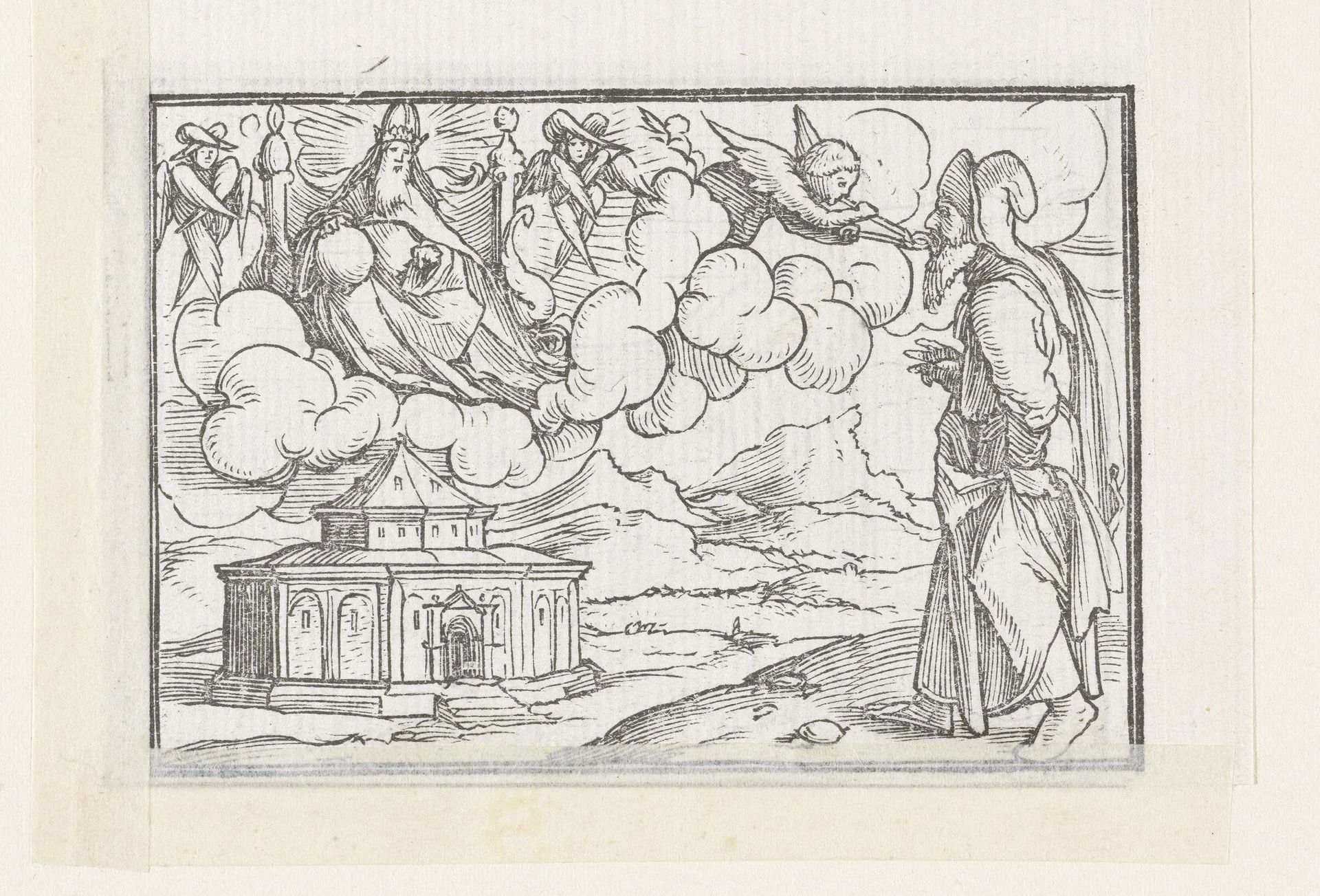 Lippen van Jesaja met gloeiende kool gereinigd by Hans (II) Holbein