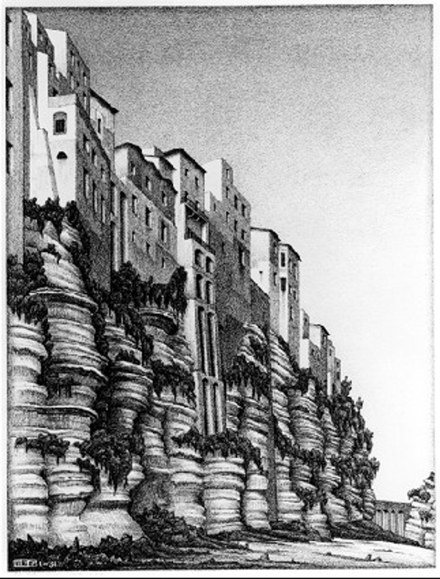 Tropea, Calabria by M.C. Escher