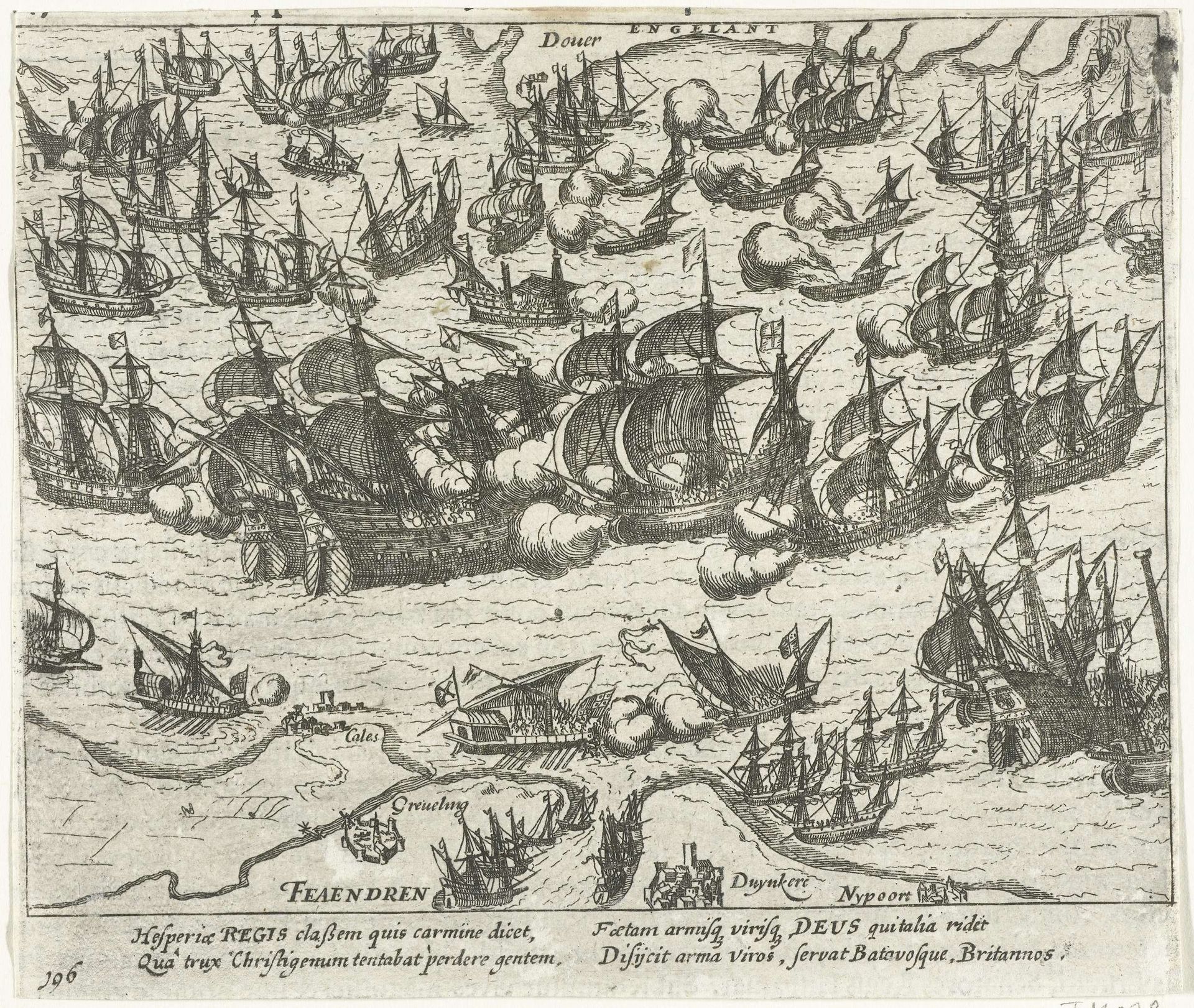 Zeeslag met de Spaanse Armada, 1588 by Anonymous