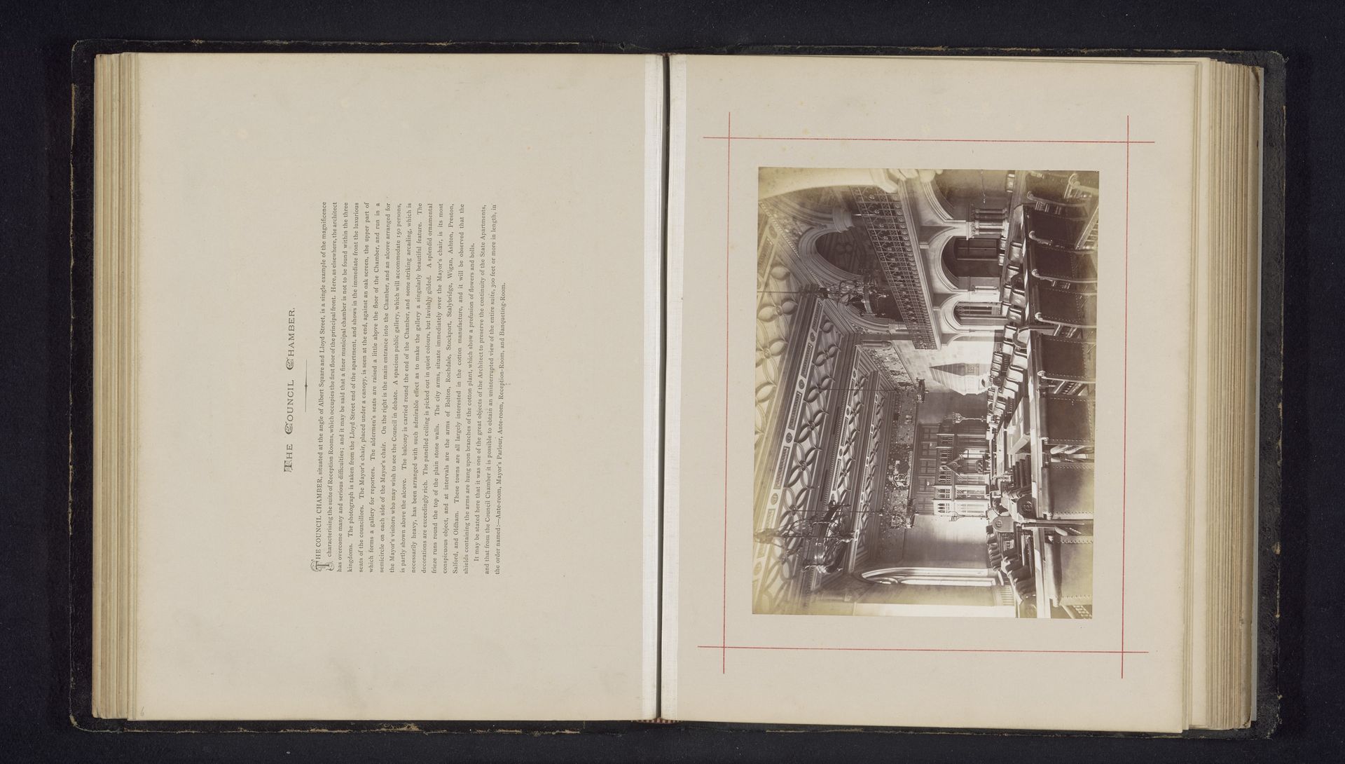 Vergaderruimte in het Stadhuis van Manchester by J. McLeod