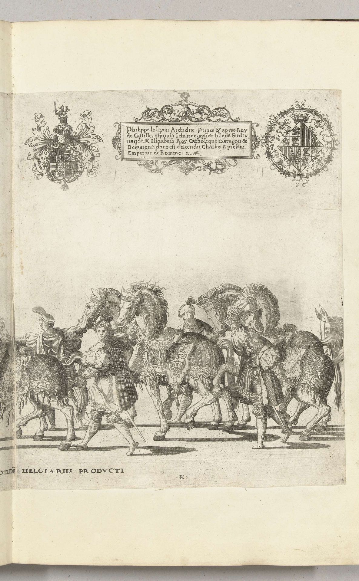 Voetknechten met paarden, plaat K by Nicolaas Hogenberg