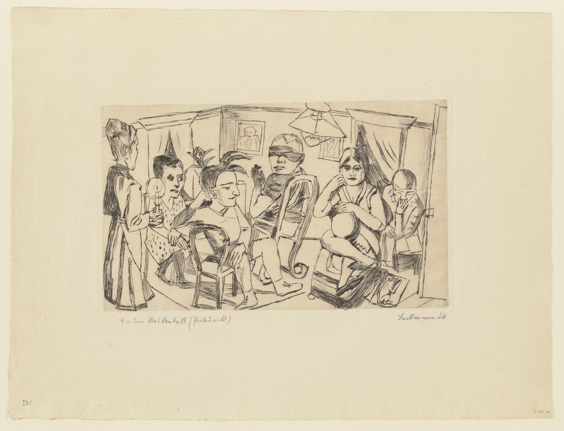 Before the Masked Ball by Max Beckmann