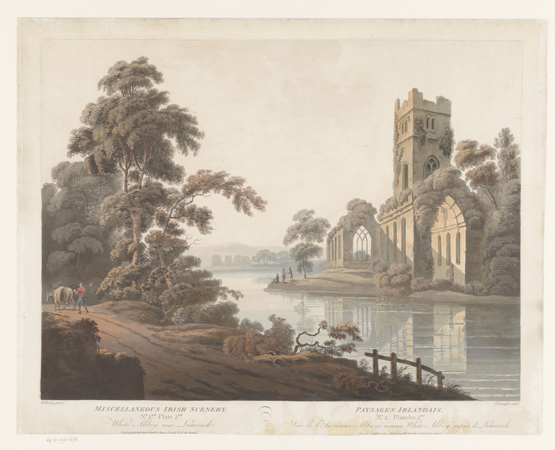 Gezicht op White Abbey bij Limerick by T. Cartwright