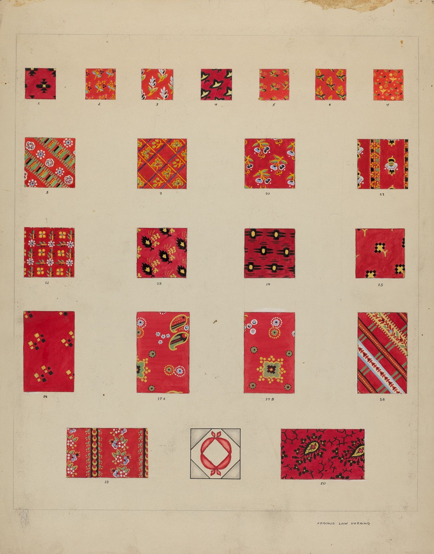Printed Quilted Patches by Francis Law Durand