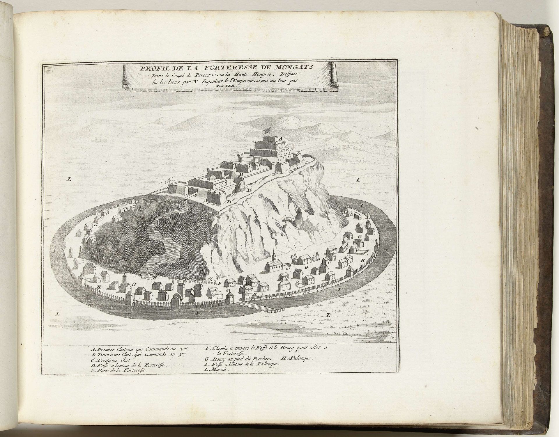Gezicht op de vesting Munkács, ca. 1693-1695 by Anonymous