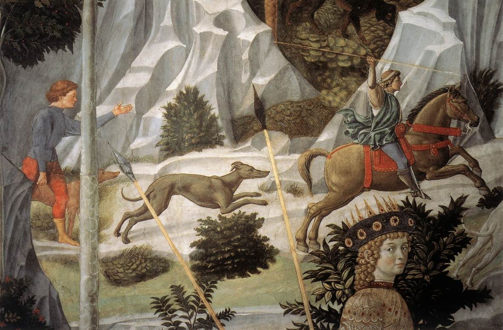 Procession of the Magus Balthazar (detail) by Benozzo Gozzoli