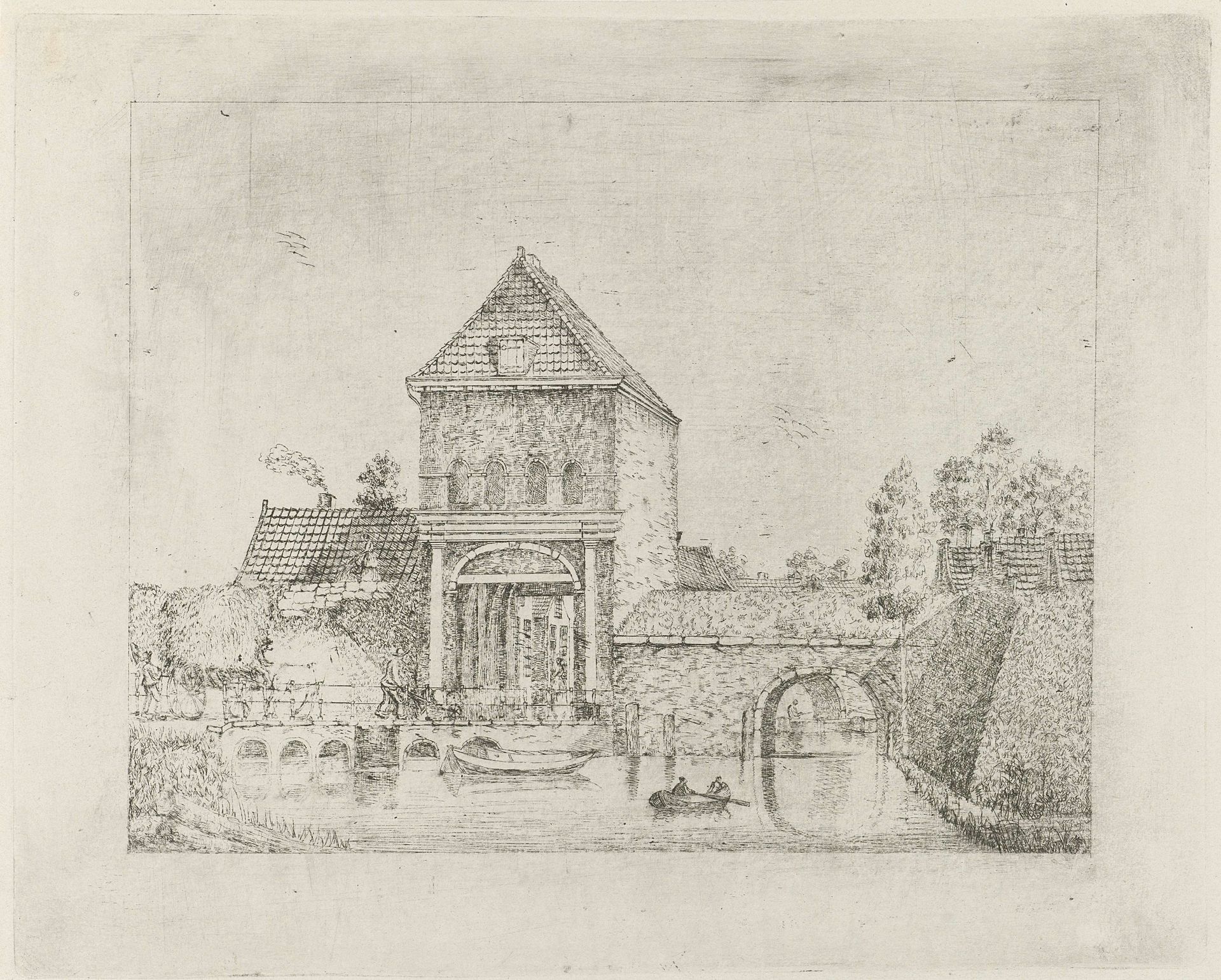 Linschoterpoort te Oudewater by Eberhard Cornelis Rahms