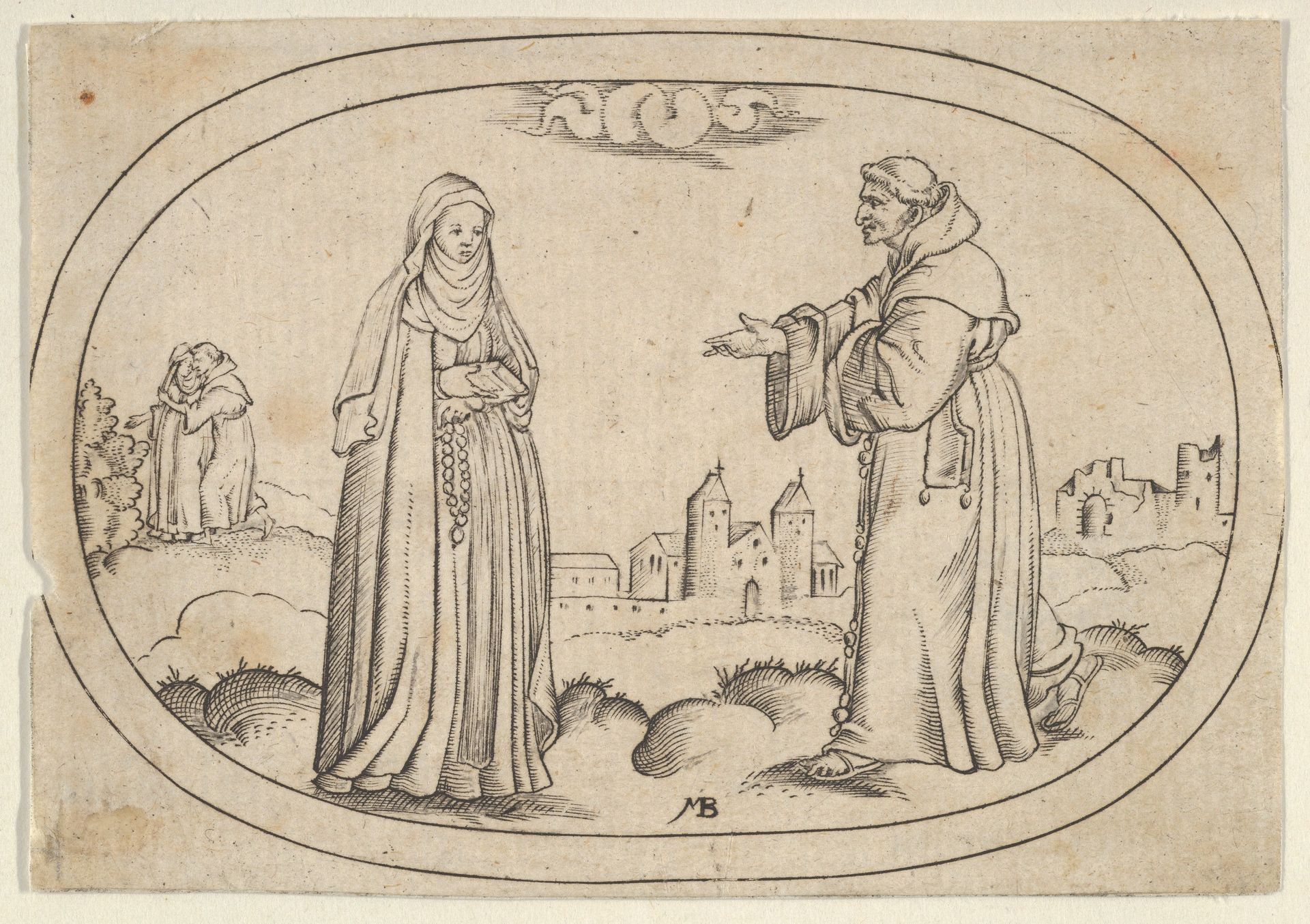 A Nun and a Friar, from Das Bossenbüchlein by Mathais Beitler