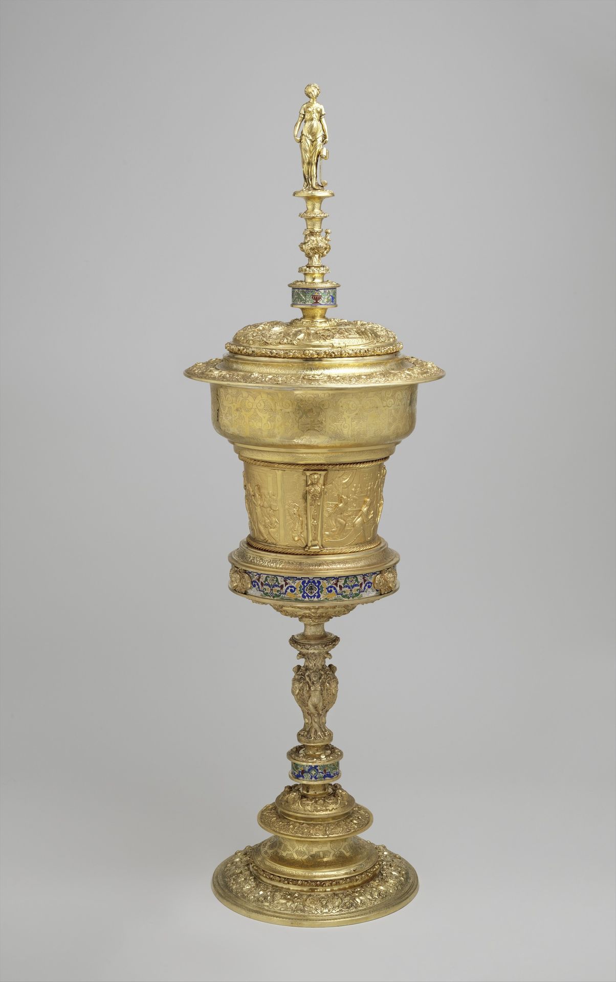 Standing cup with cover by Franchi and Son