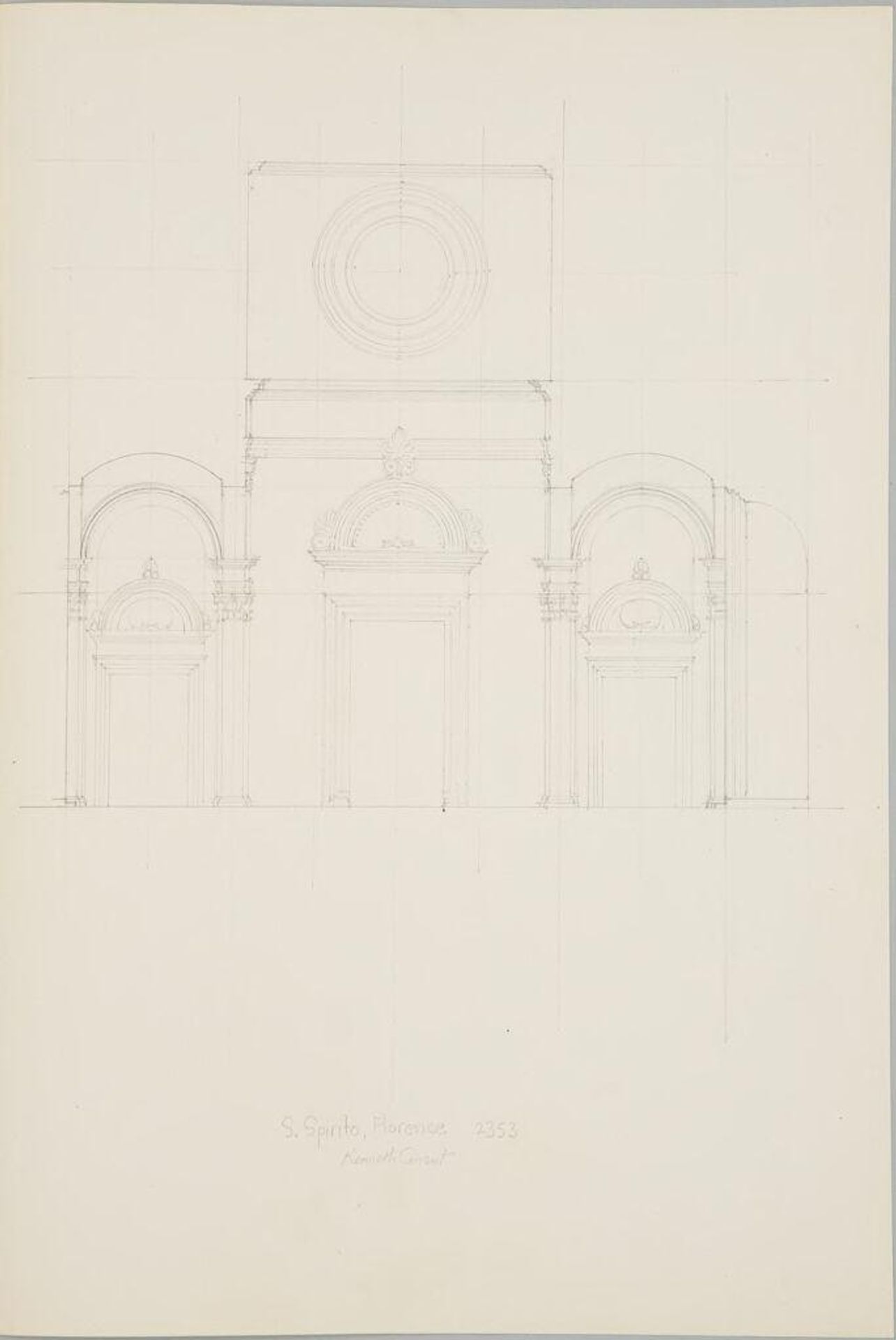 Doorway, Santo Spirito, Florence, Italy by Kenneth John Conant