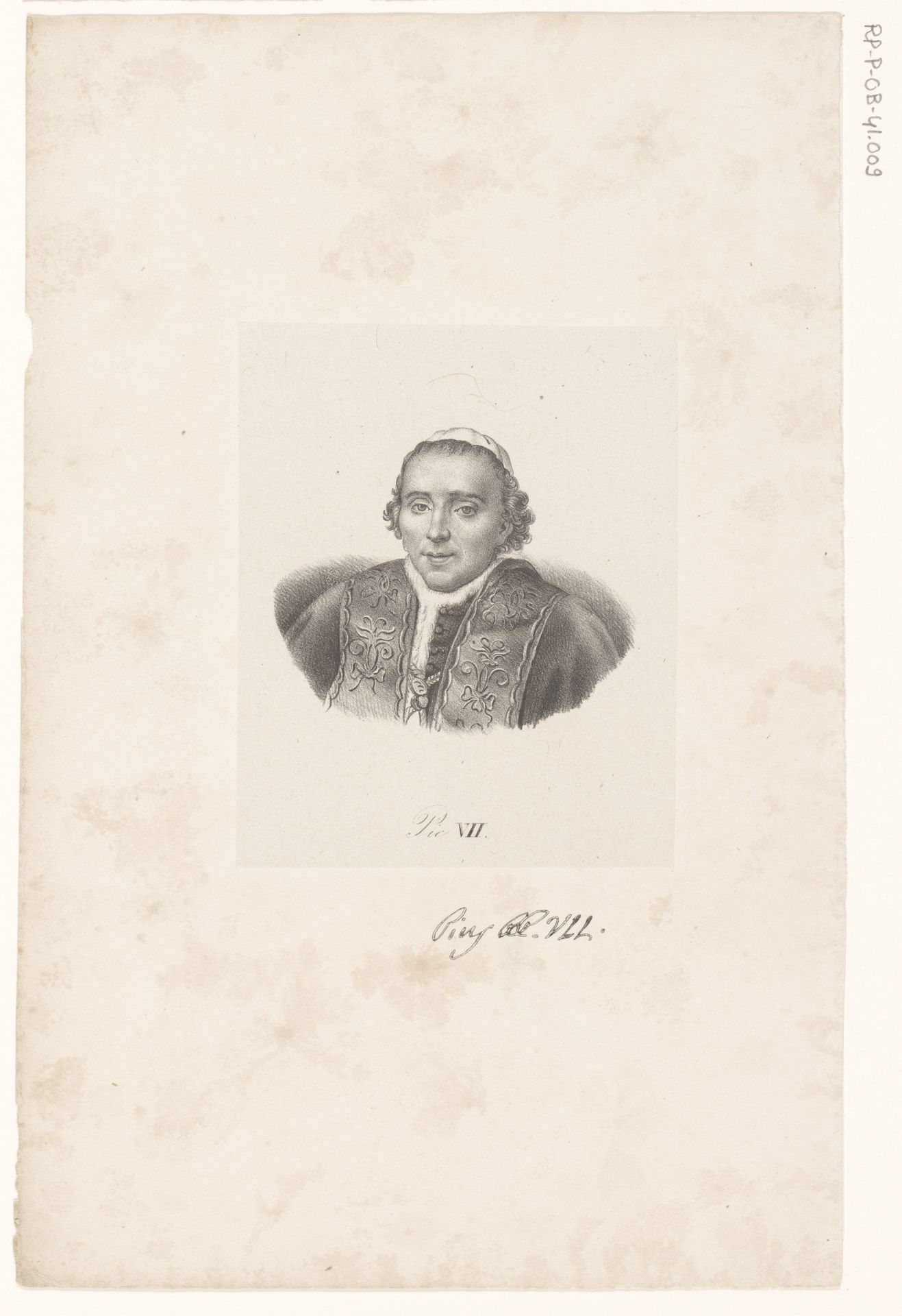 Portret van paus Pius VII by Anonymous