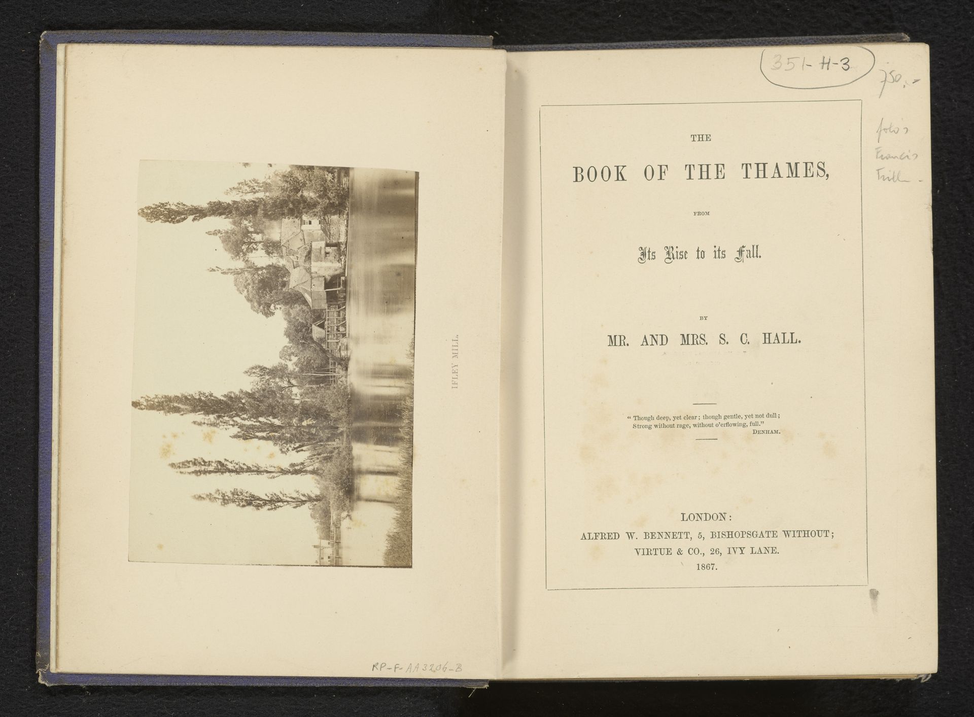 The book of the Thames, from its rise to its fall by Samuel Carter Hall