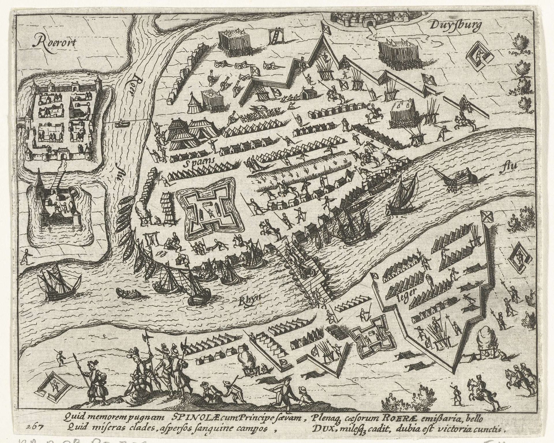 Legerkamp van Spinola voor Ruhrort, 1605 by Anonymous