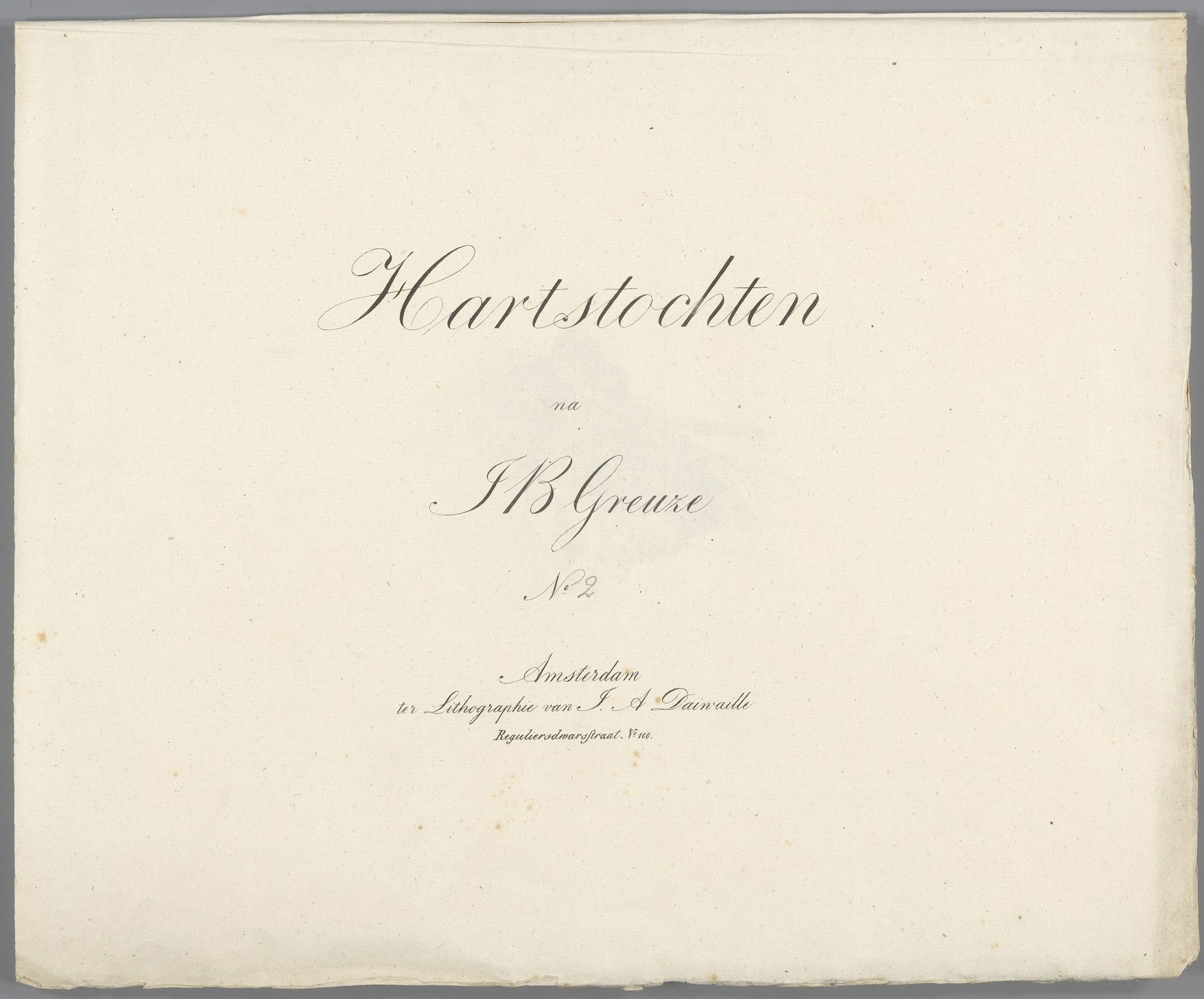 Omslag Hartstochten na J.B. Greuze by Jean Augustin Daiwaille