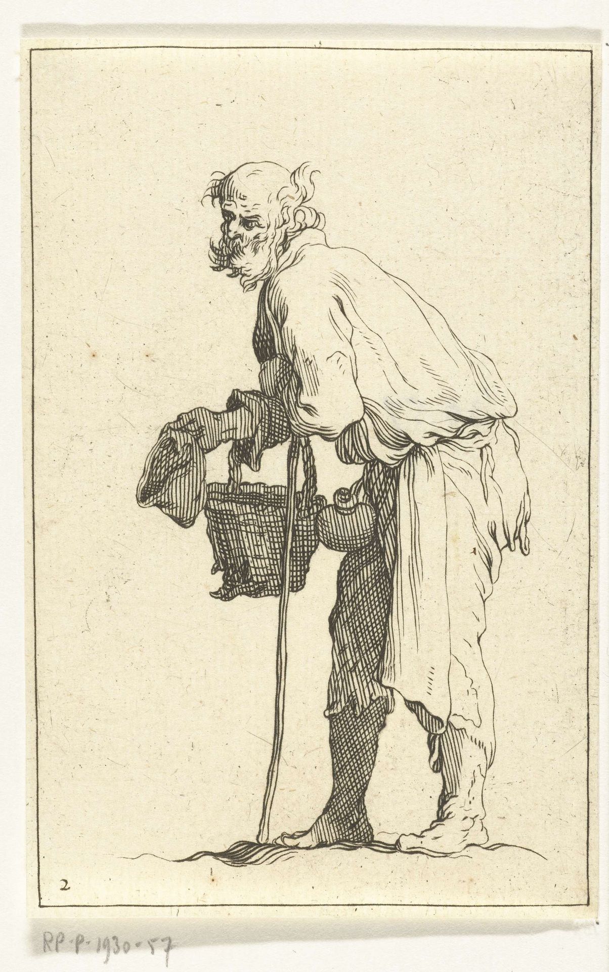 Oude bedelaar by Frederick Bloemaert