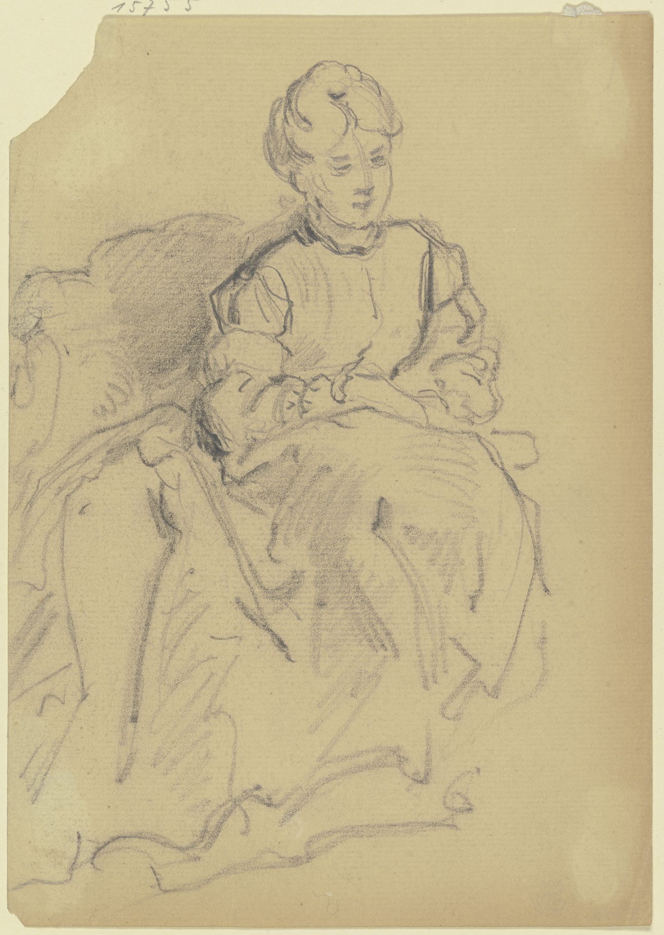 Woman in armchair by Philipp Rumpf