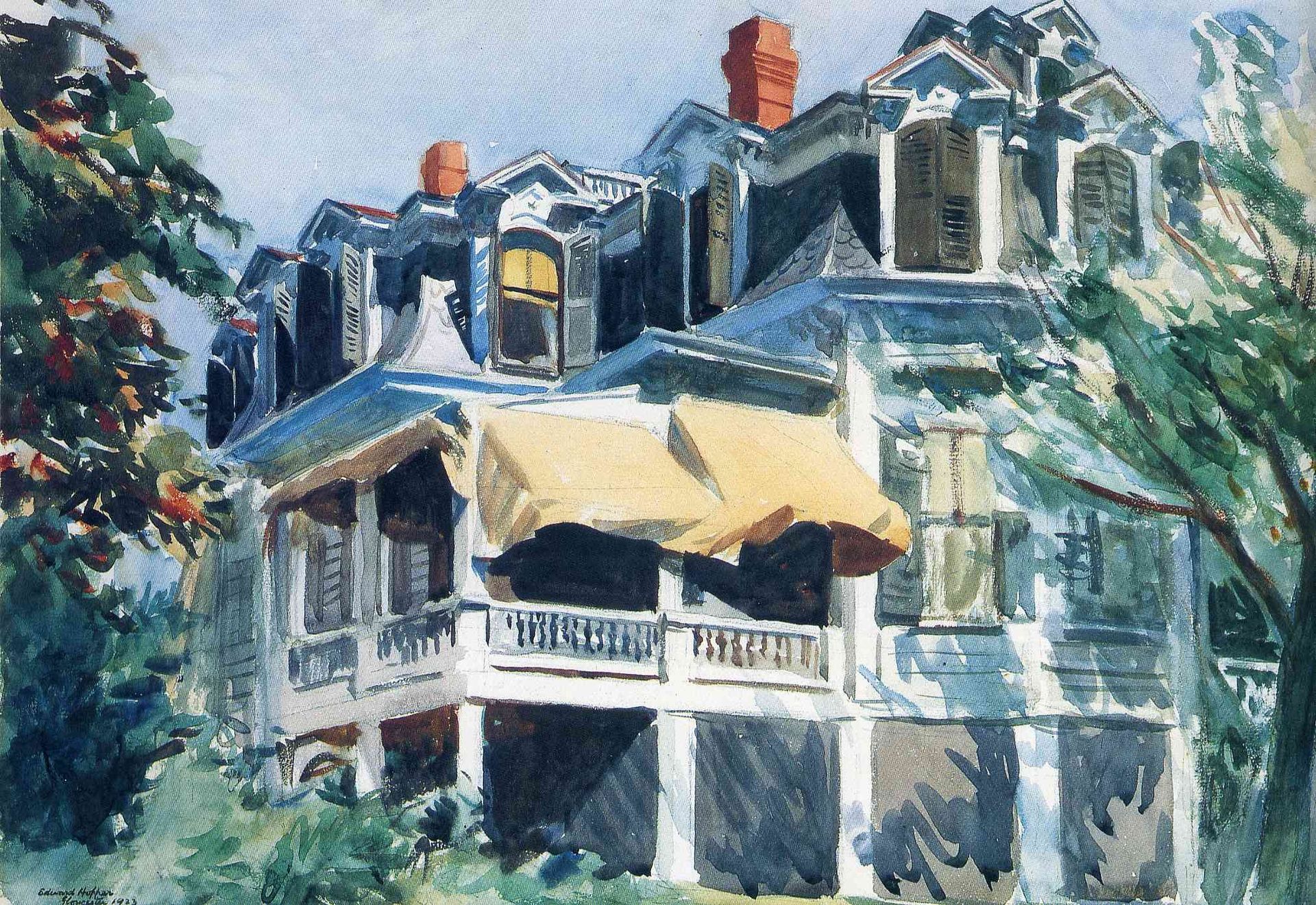 The Mansard Roof by Edward Hopper
