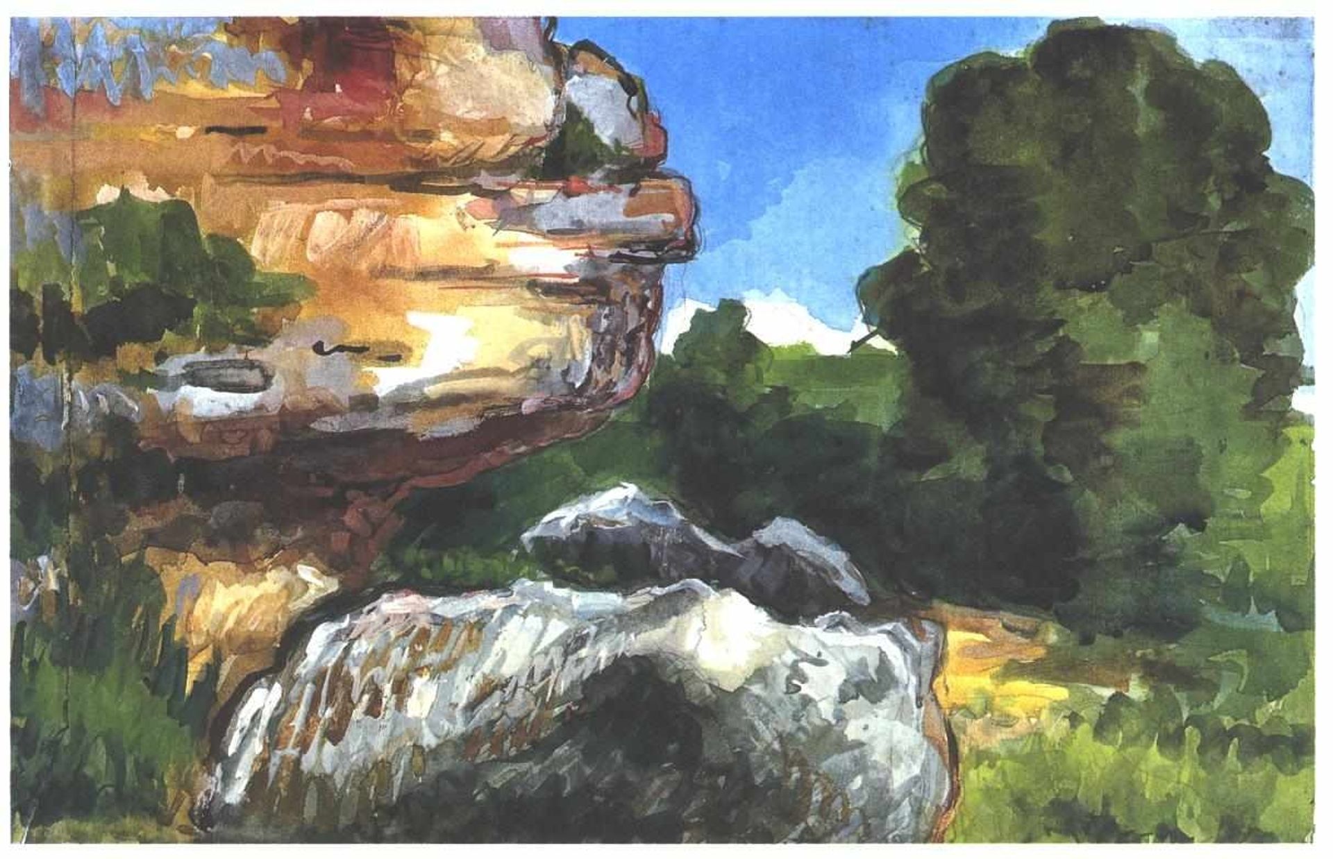 Rocks by Paul Cézanne