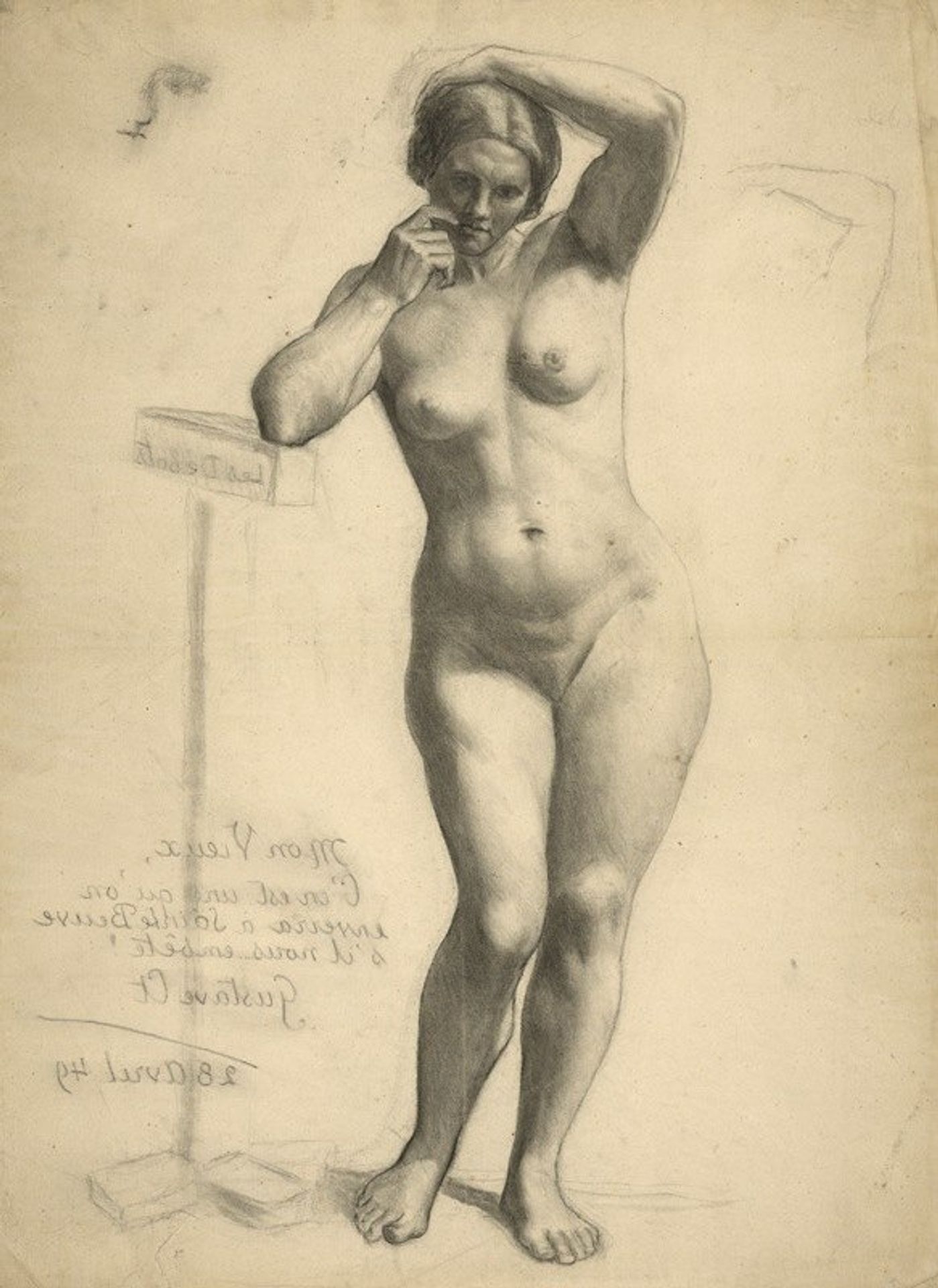 Standing Female Nude by Gustave Courbet