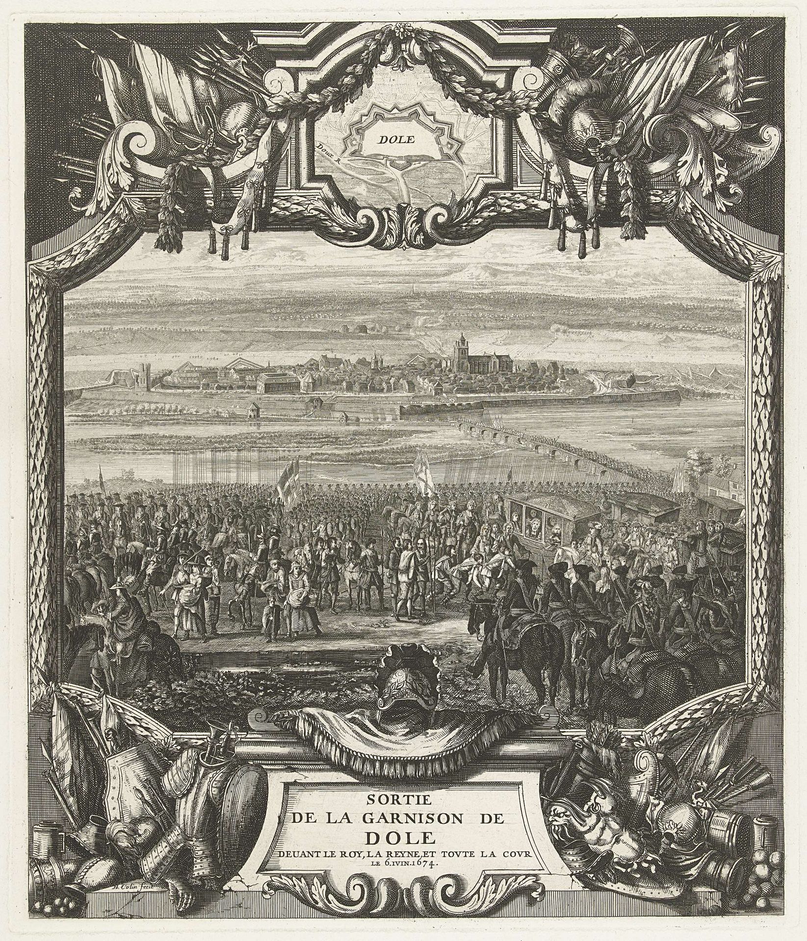 Inname van de stad Dole door de Franse troepen, 1674 by Richard Collin