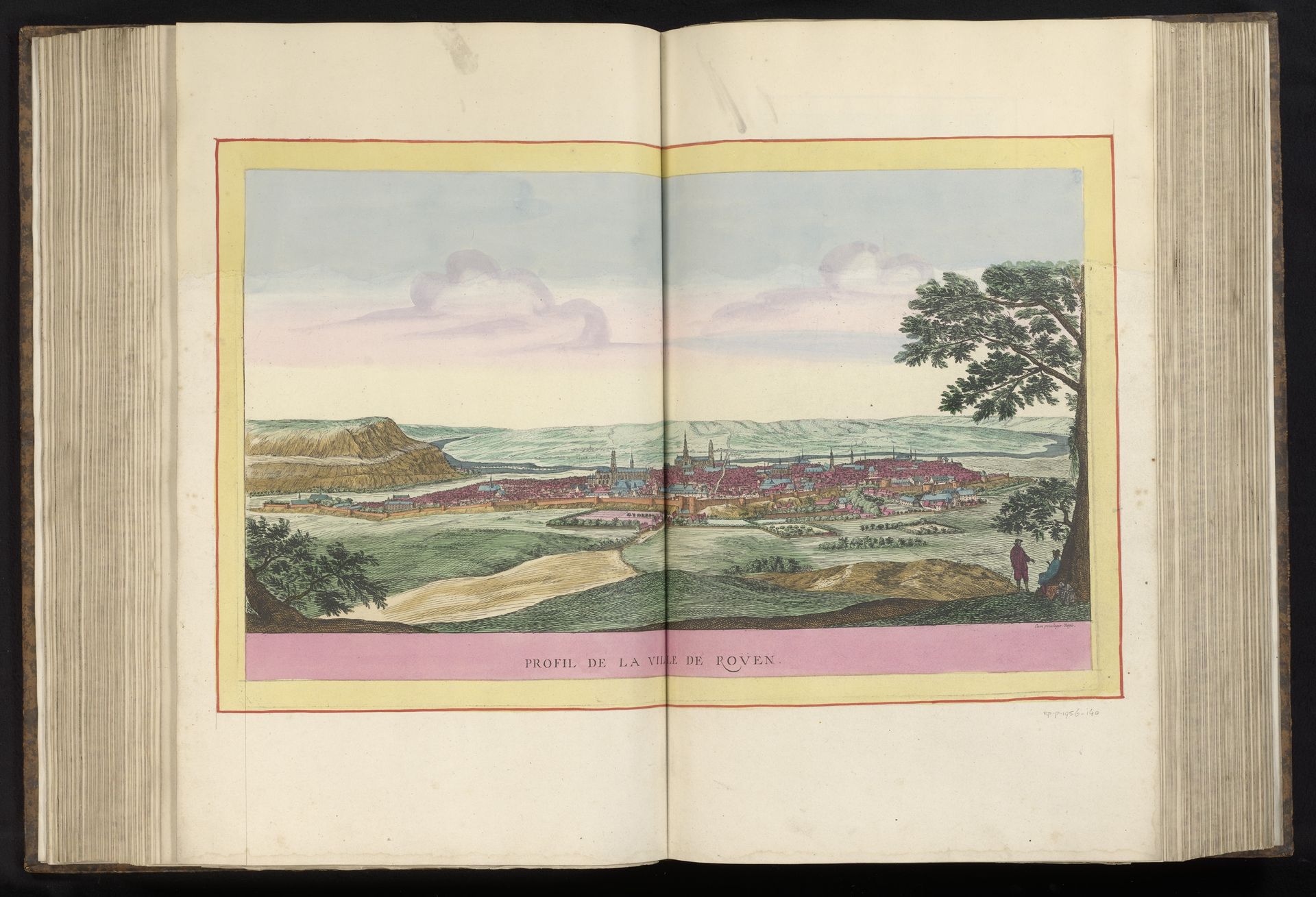 Gezicht op Rouen by Israel Silvestre