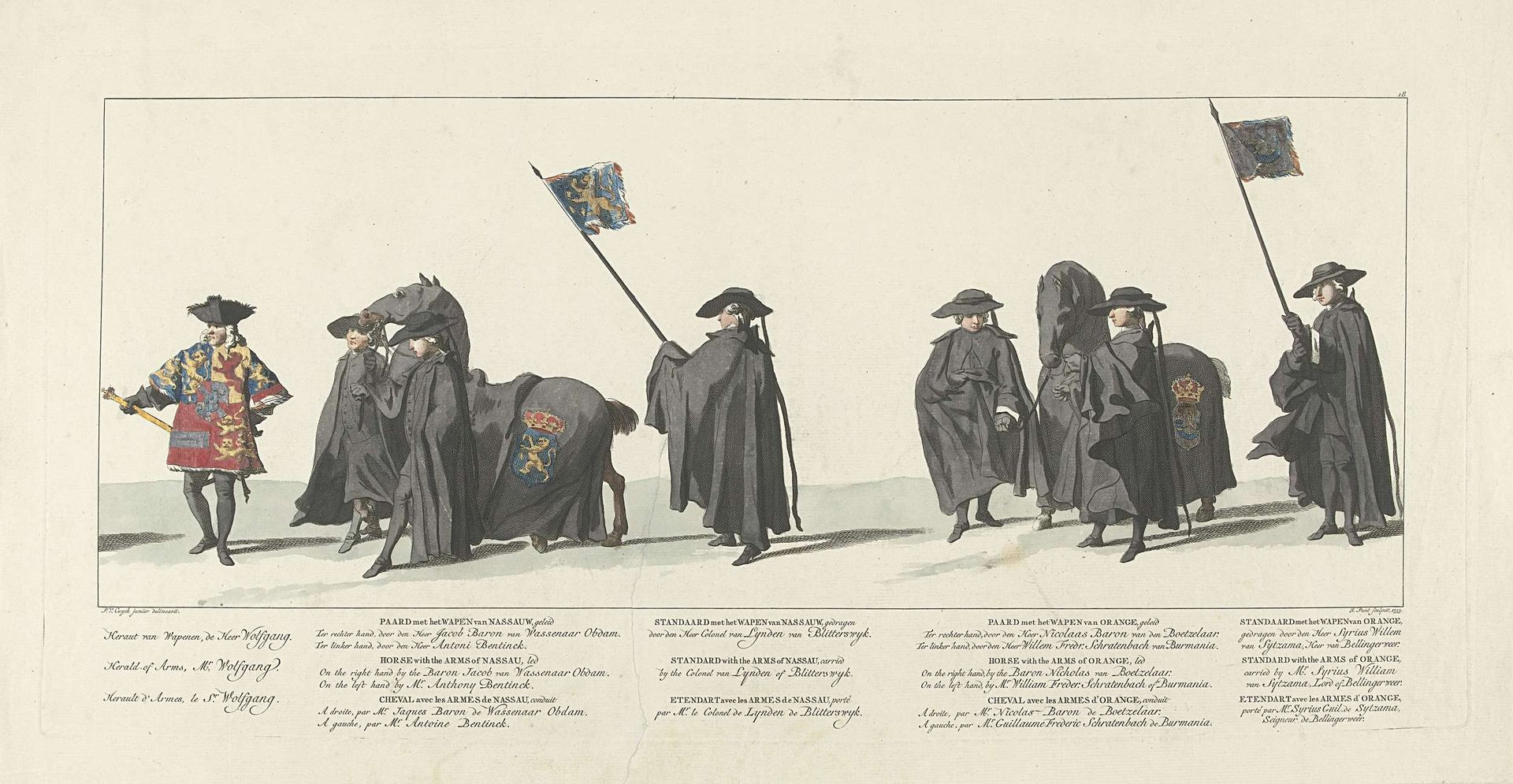 Lijkstatie van Willem IV, 1752, plaat 18 by Jan Punt