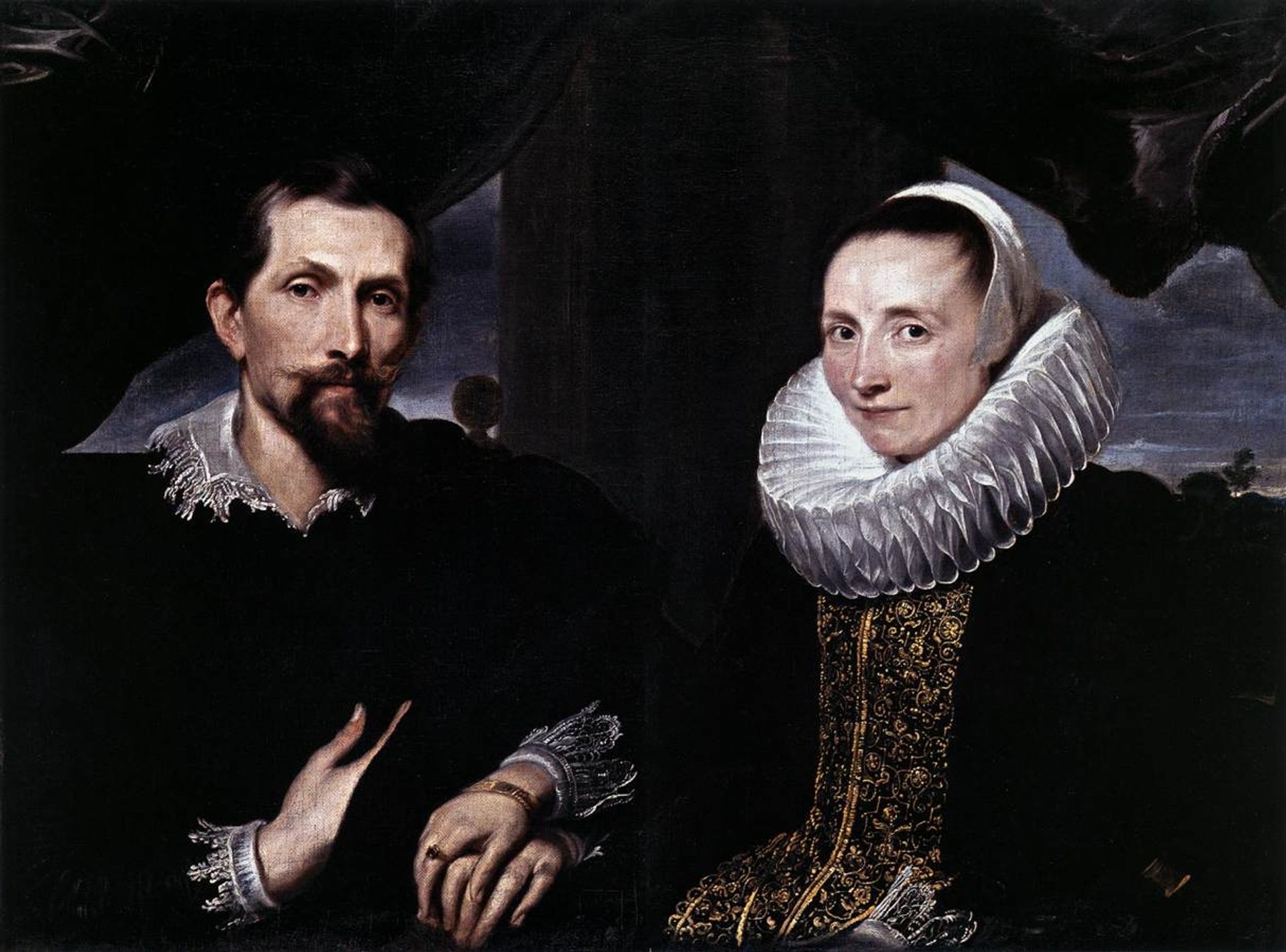 Double Portrait of the Painter Frans Snyders and his Wife by Anthony van Dyck