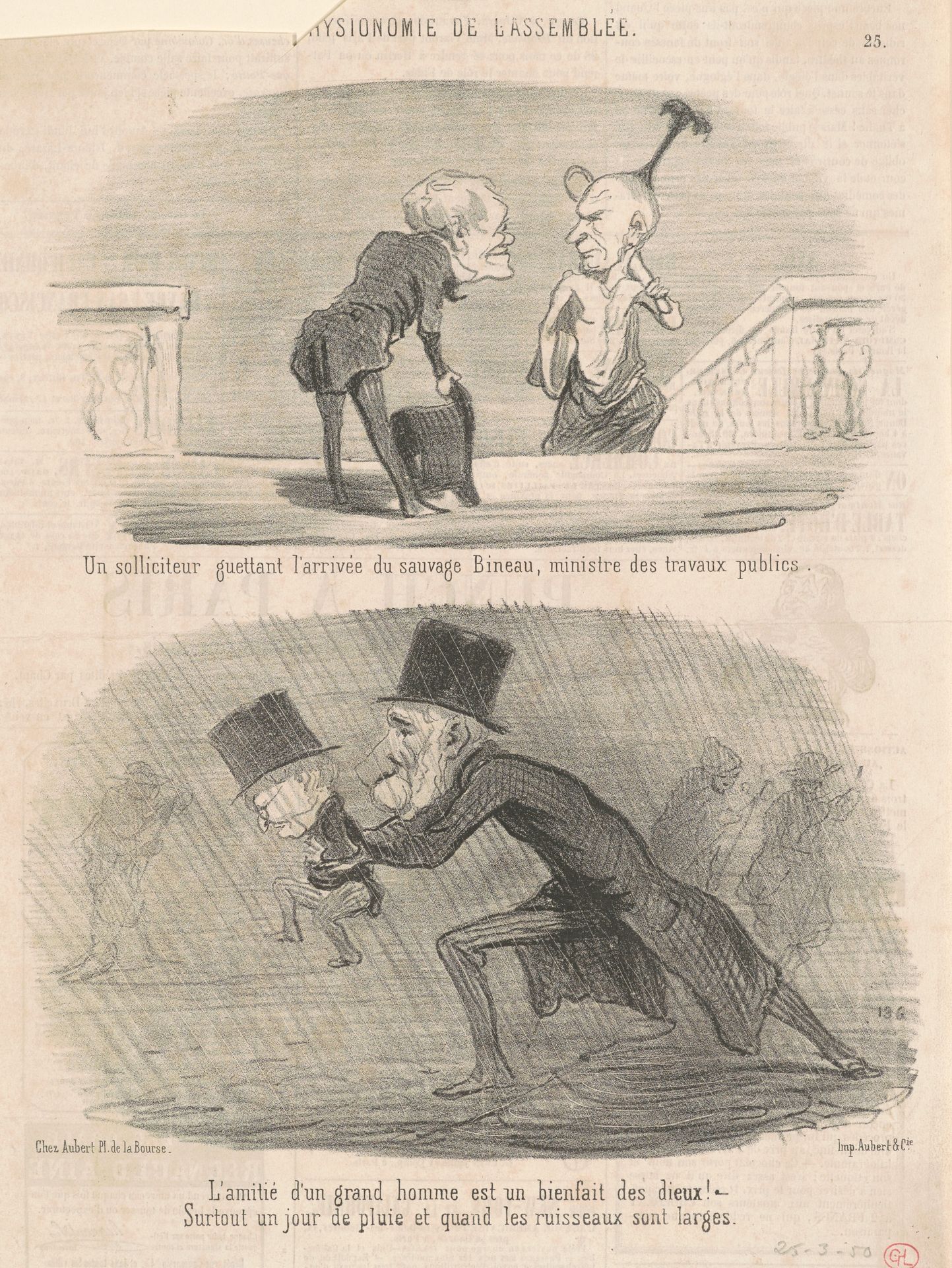Un soliciteur Guettant ...Bineau! by Honoré Daumier
